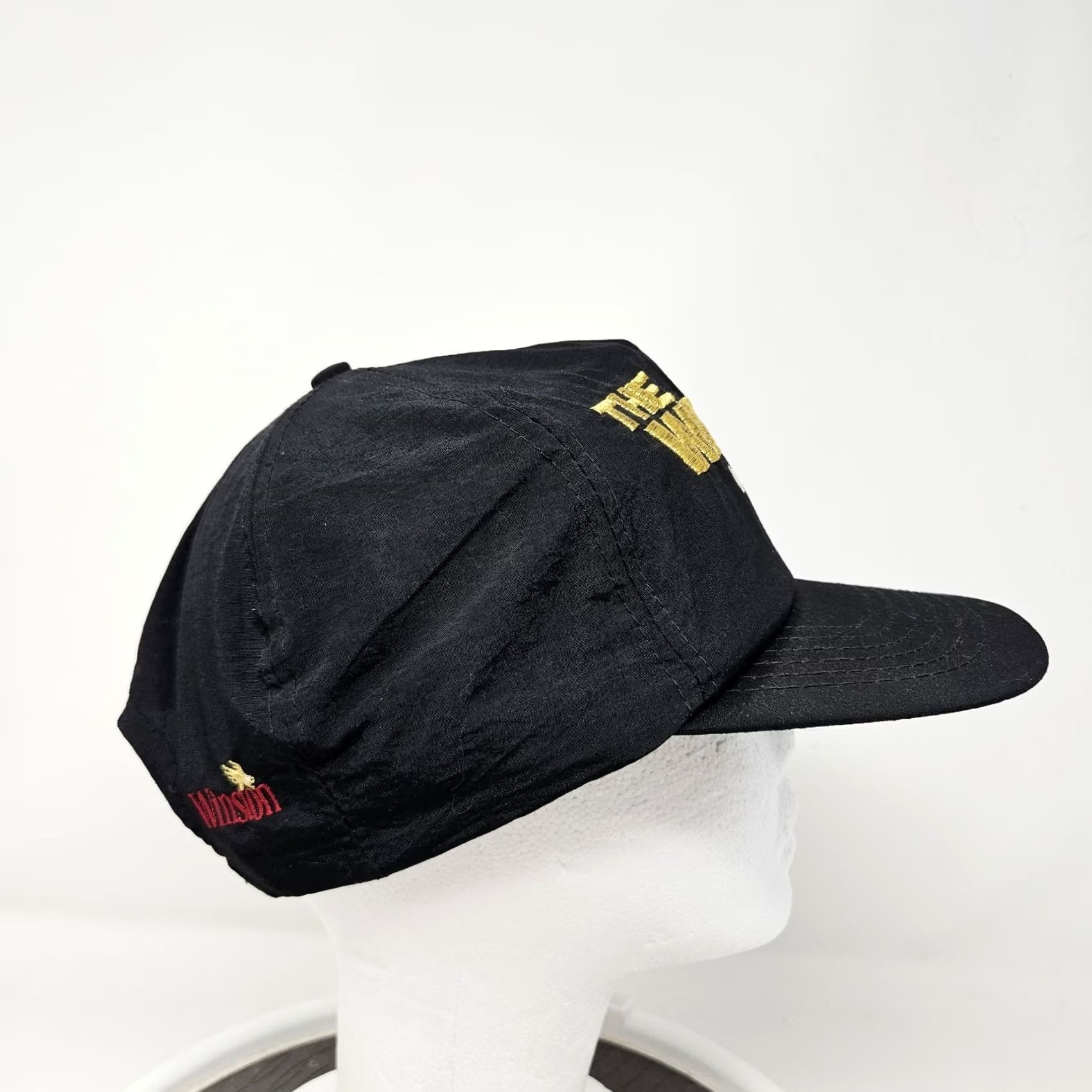 Vintage VINTAGE Winston Cigarette The Wrap "Only Winston Has It" 80s 90s Snapback Hat Men's Adjustable Black Nylon Snapback Hat Mens 90s Hat Size ONE SIZE - 3 Thumbnail