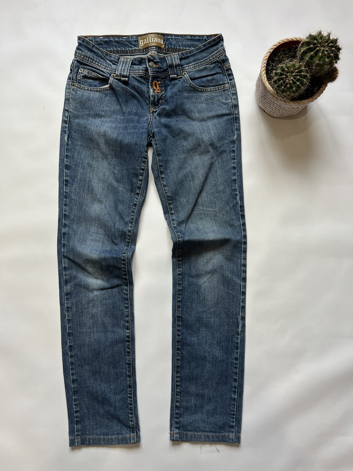 John Galliano Galliano Blue Denim Pants Jeans Womens Classic Size 27" / US 4 / IT 40 - 2 Thumbnail