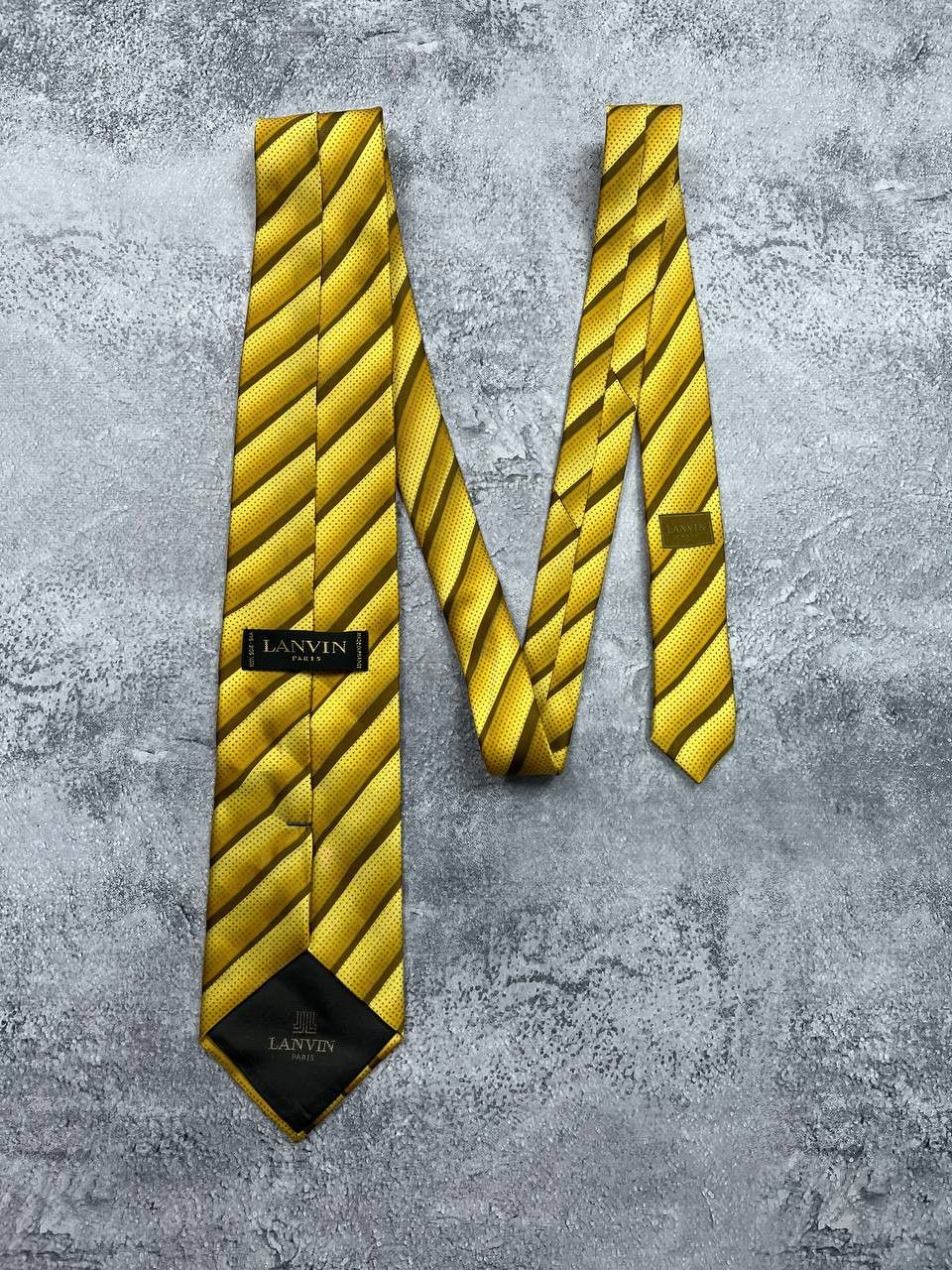 Lanvin Vintage Lanvin Paris Silk Neck Striped Tie Cravatte 90s Size ONE SIZE - 1 Thumbnail