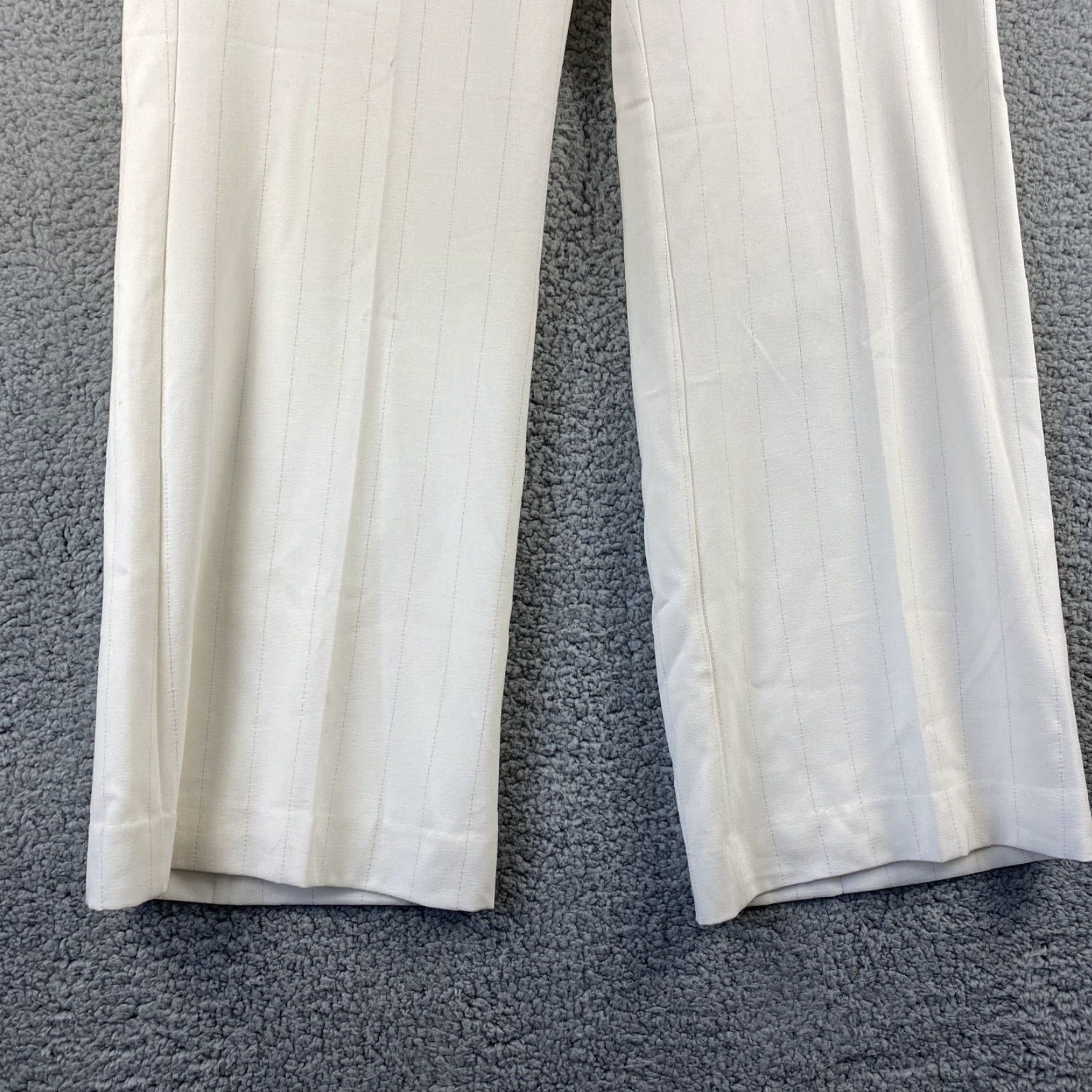 CO VINTAGE New York & Co Women Pants Size 14P Cream Straight Fit Petites Dress Pants Size 36" / US 14 / IT 50 - 3 Thumbnail