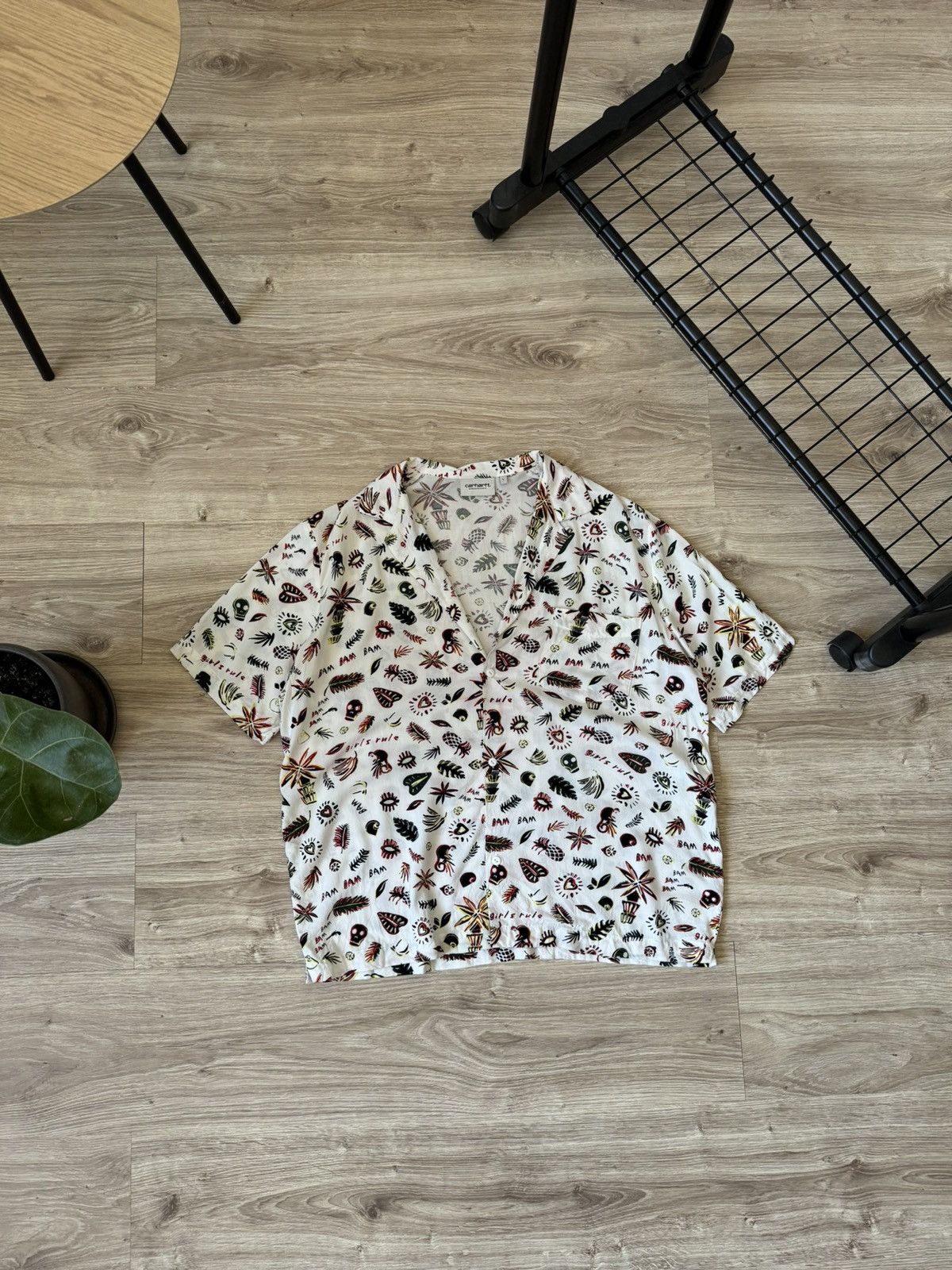 Carhartt × Carhartt Wip Carhartt WIP Overprinted W’ Molokai Short Sleeve Shirt Size L / US 10 / IT 46 - 1 Thumbnail