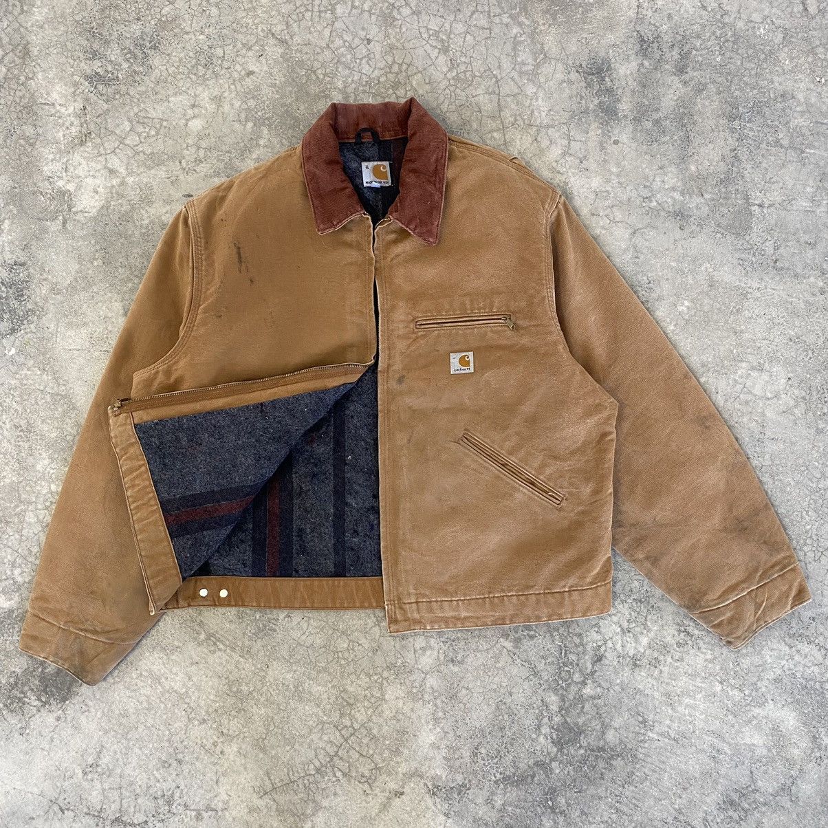Carhartt Vintage Carhartt Detroit Blanket Lined Workwear Jacket J001 Size US XL / EU 56 / 4 - 1 Thumbnail
