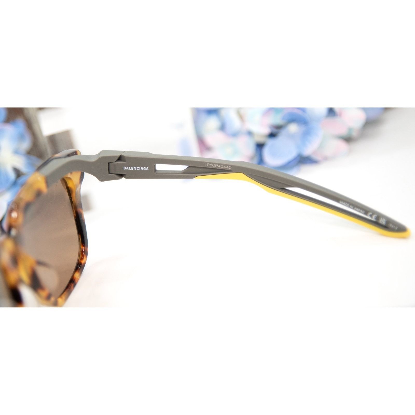 Balenciaga Balenciaga BB00255SA Havana Brown Tortoise Logo Acrylic Sung Size ONE SIZE - 15 Thumbnail