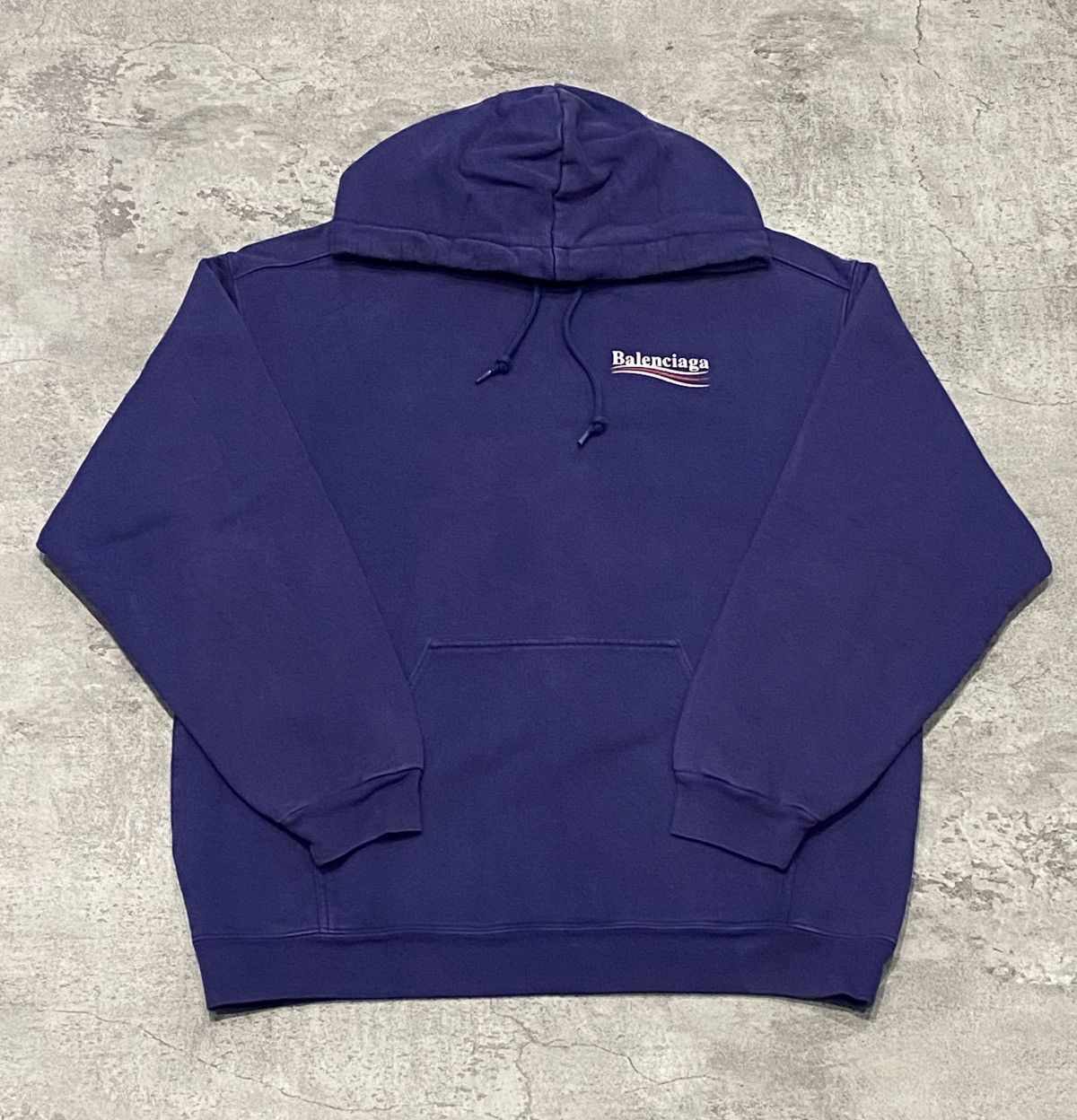 【関税込み】Balenciaga ブルー Political Campaign フーディ Balenciaga Political Campaign Hoodie Medium Fit 'Blue