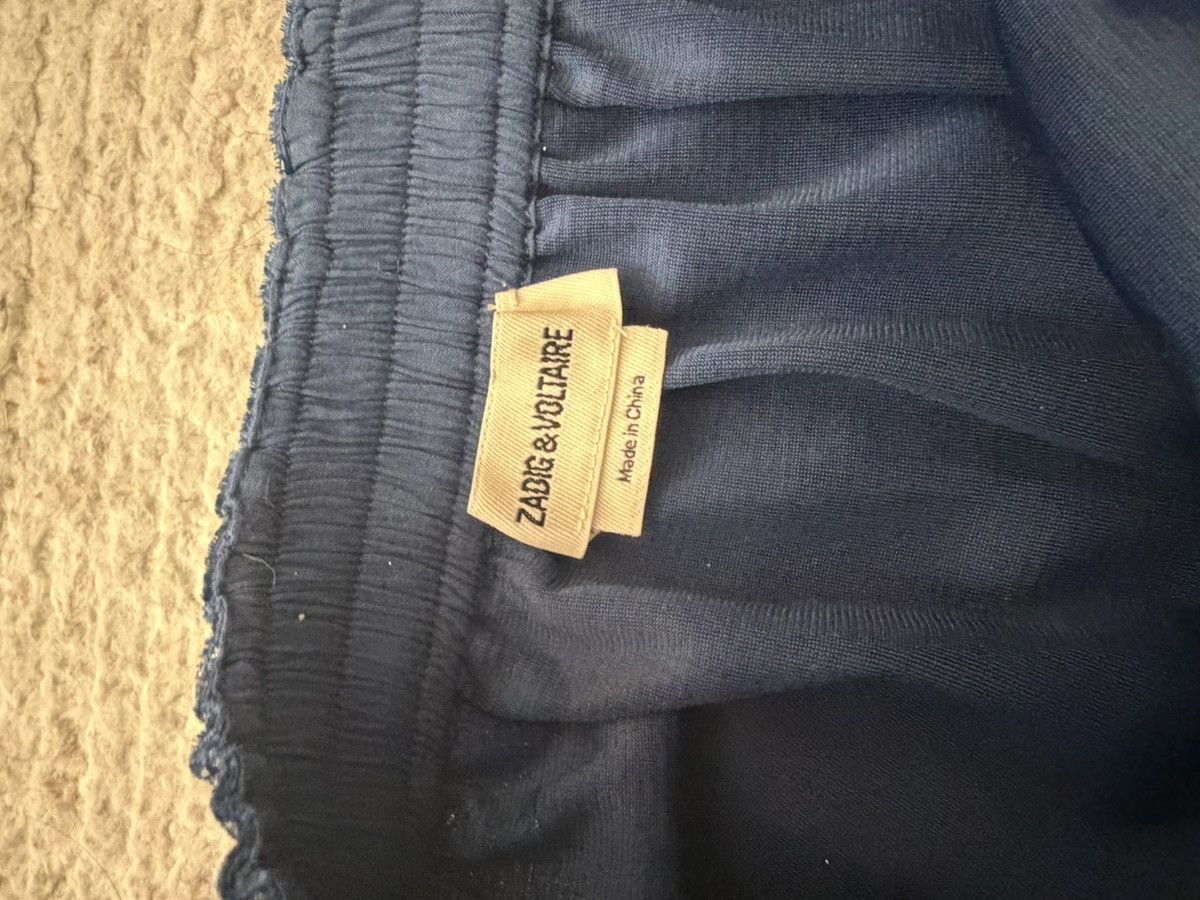 Zadig & Voltaire Silver glittery blue zadig elastic skirt with pockets Size 26" / US 2 / IT 38 - 5 Thumbnail