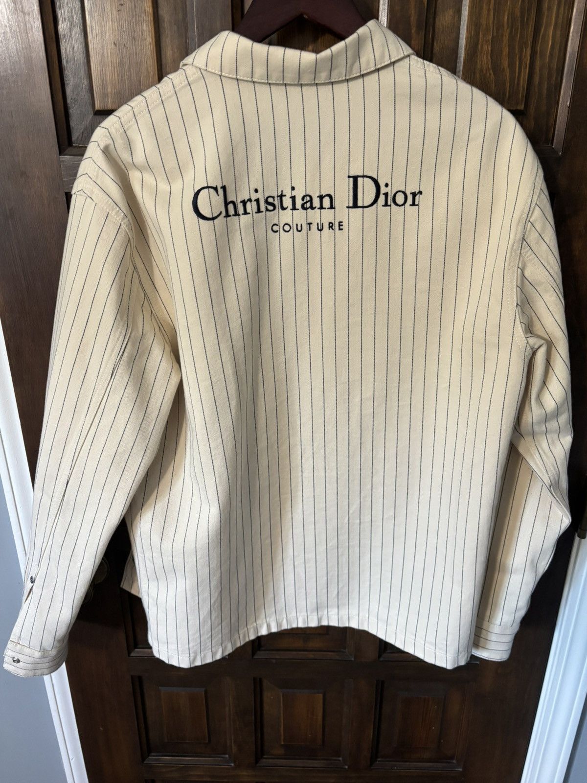 Dior Dior White Denim Pinstripe Jacket Medium Size US M / EU 48-50 / 2 - 4 Thumbnail