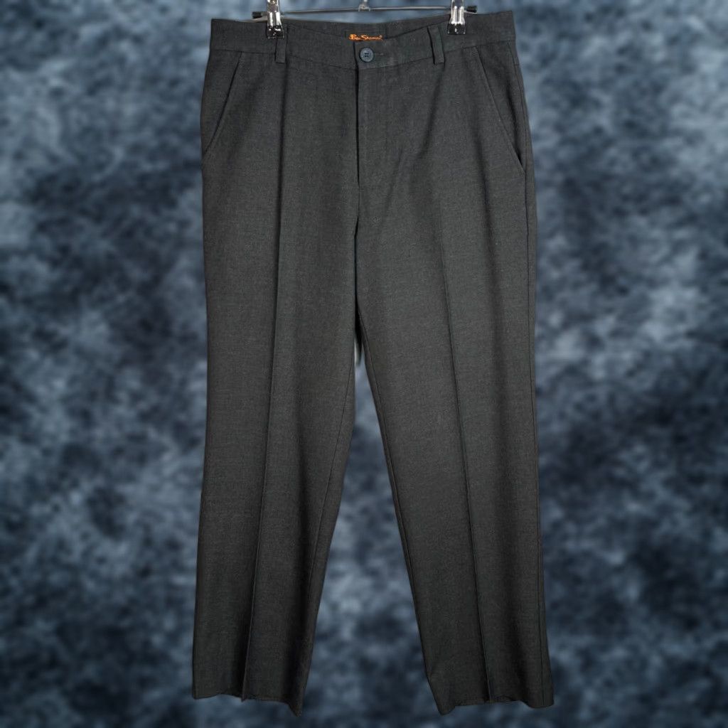 Ben Sherman Ben Sherman Mens Pants Dress Pants 31 Short Gray Straight Leg Inseam 29 Polyester Viscose Flat Front 8/10 Vintage Official Measurements Size US 31 - 1 Thumbnail
