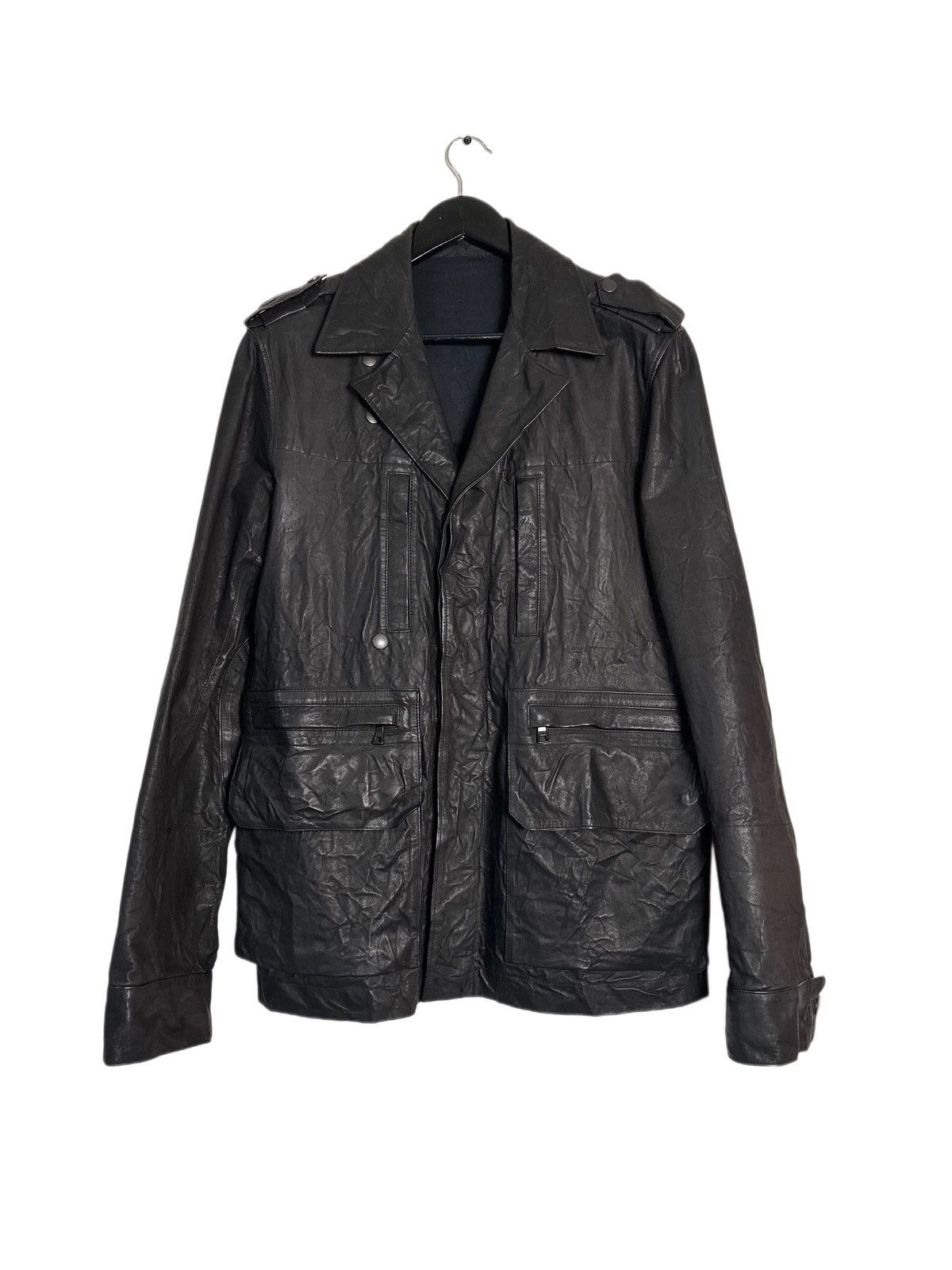 Balmain Balmain SS10 Decarnin M-65 Calf Leather Jacket Size US L / EU 52-54 / 3 - 1 Thumbnail