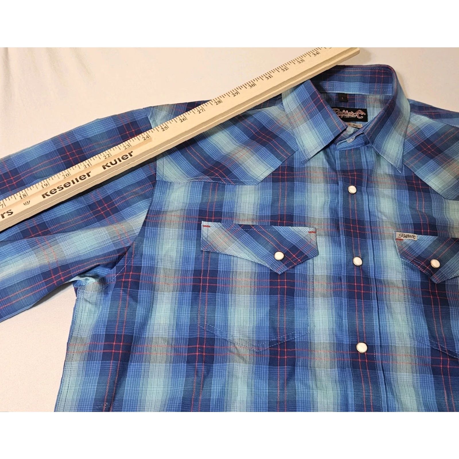 Vintage Rafter C Shirt Men’s L Plaid Pearl Snap Long Sleeve Western Collared Button-Up Size US L / EU 52-54 / 3 - 5 Thumbnail