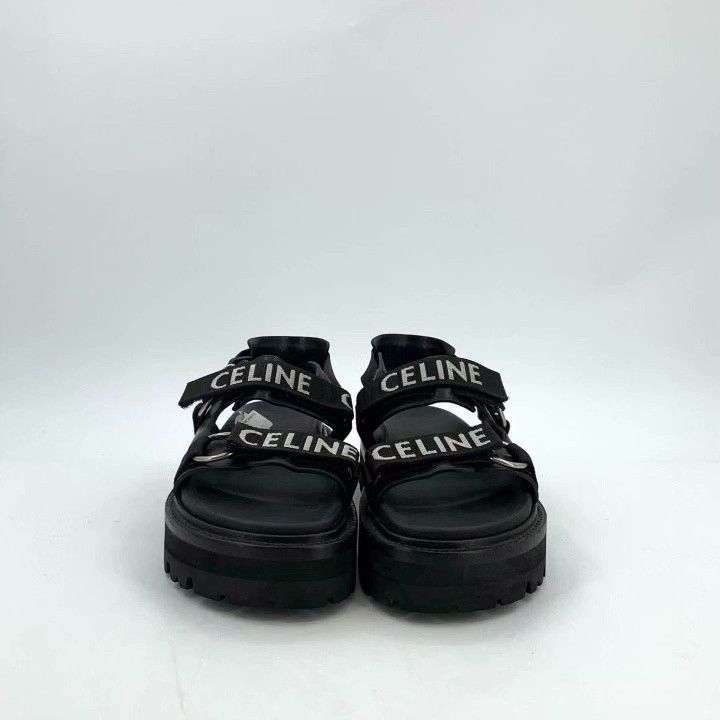 Celine Celine Black Round Toe Velcro Casual Sandals Size US 8 / EU 41 - 3 Thumbnail