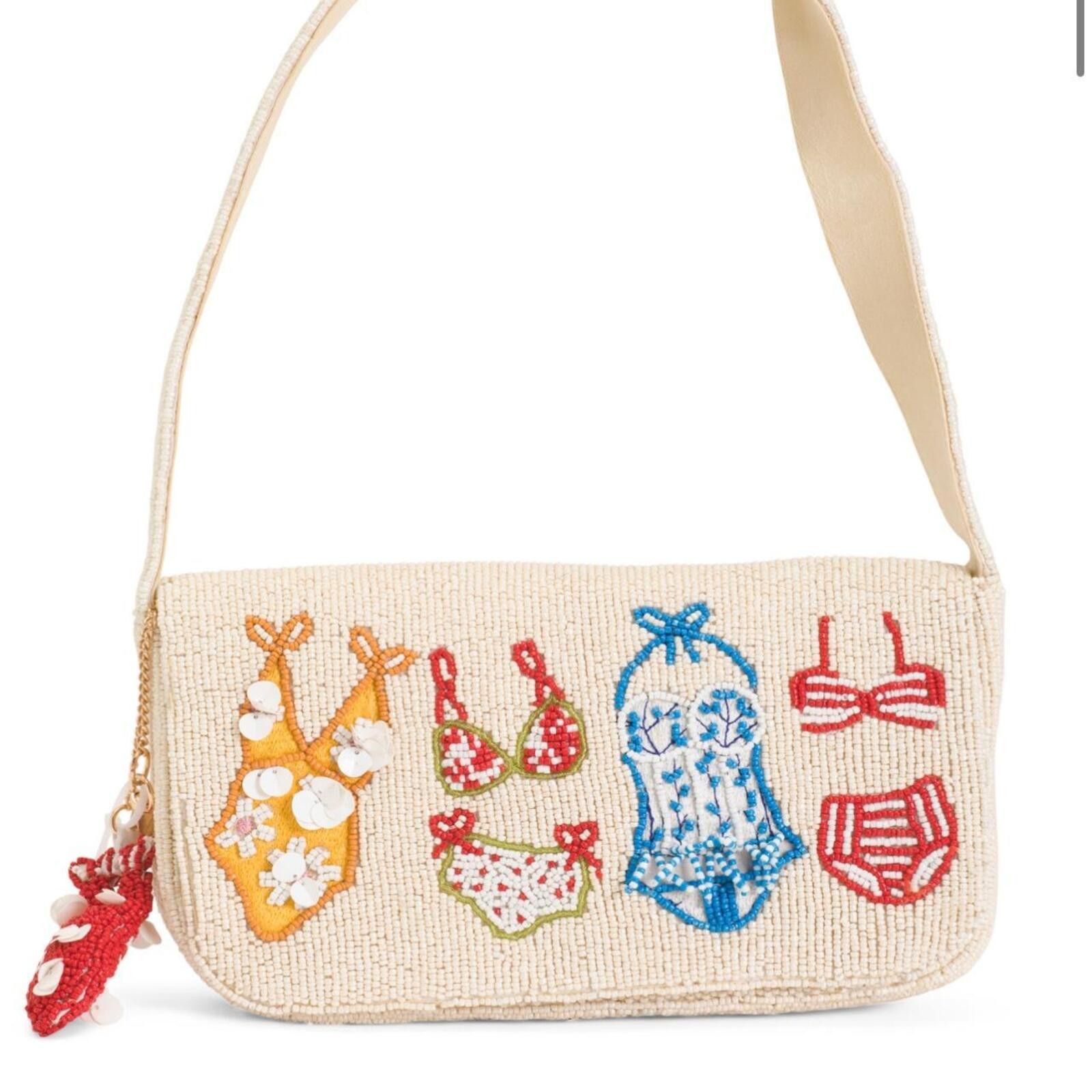 Marsell Tiktok Viral Bikini Bathing Suit Swimsuit Beaded Bag Size ONE SIZE - 2 Thumbnail