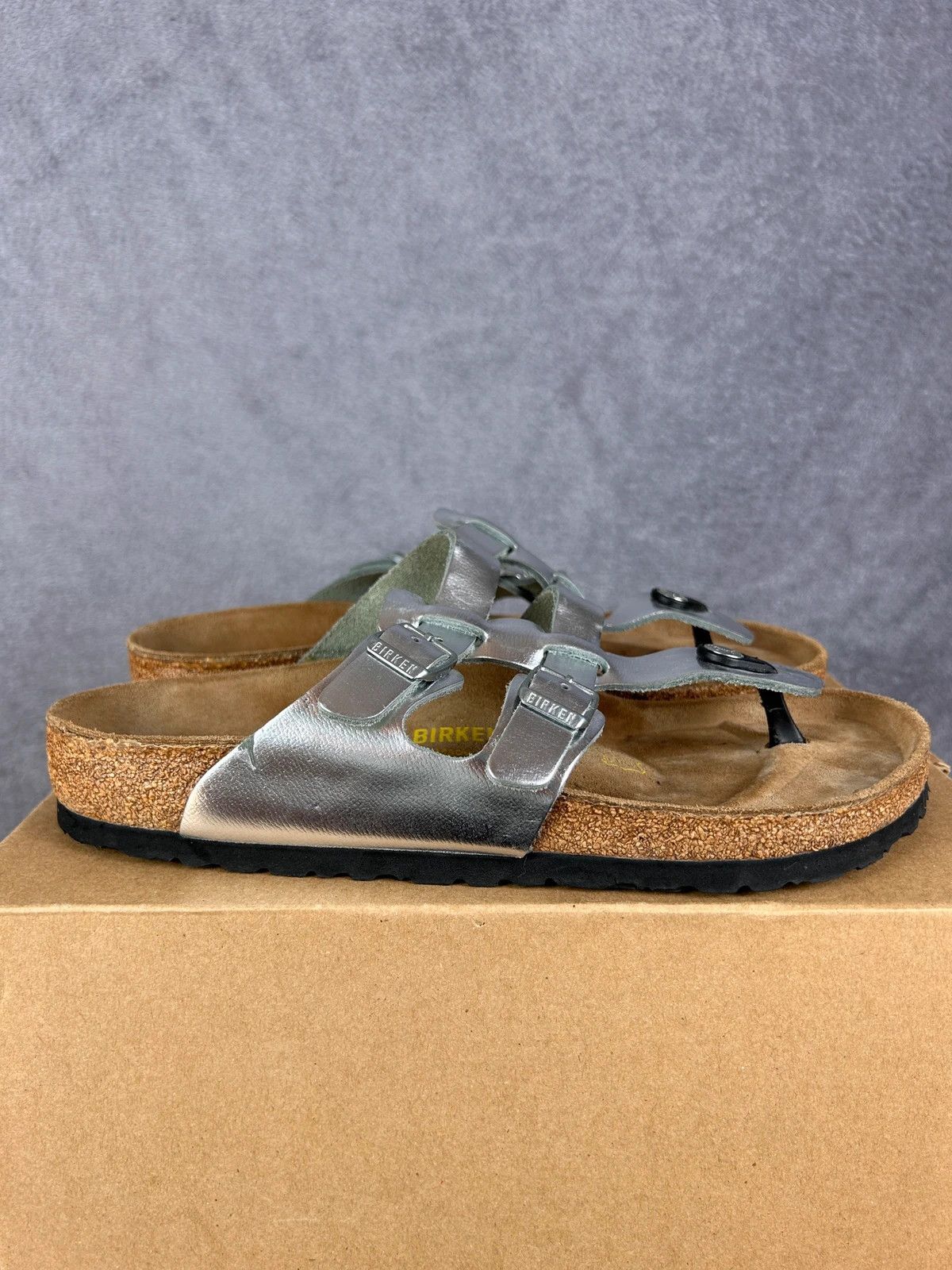 Birkenstock Birkenstock made in germany Mules brown silver Size US 9.5 / IT 39.5 - 4 Thumbnail