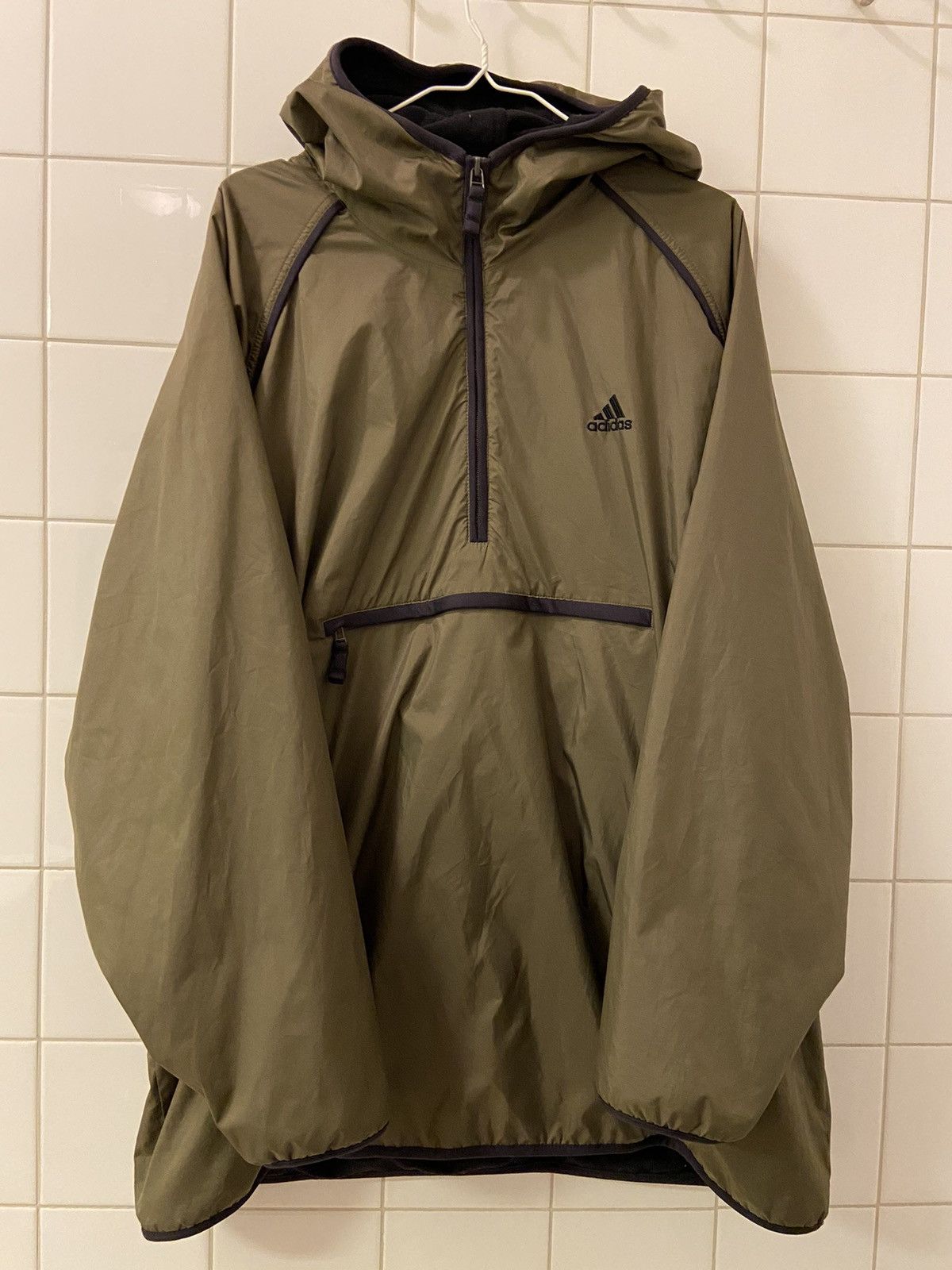 Adidas × Vintage Adidas hooded nylon/fleece jacket Size US XL / EU 56 / 4 - 1 Thumbnail