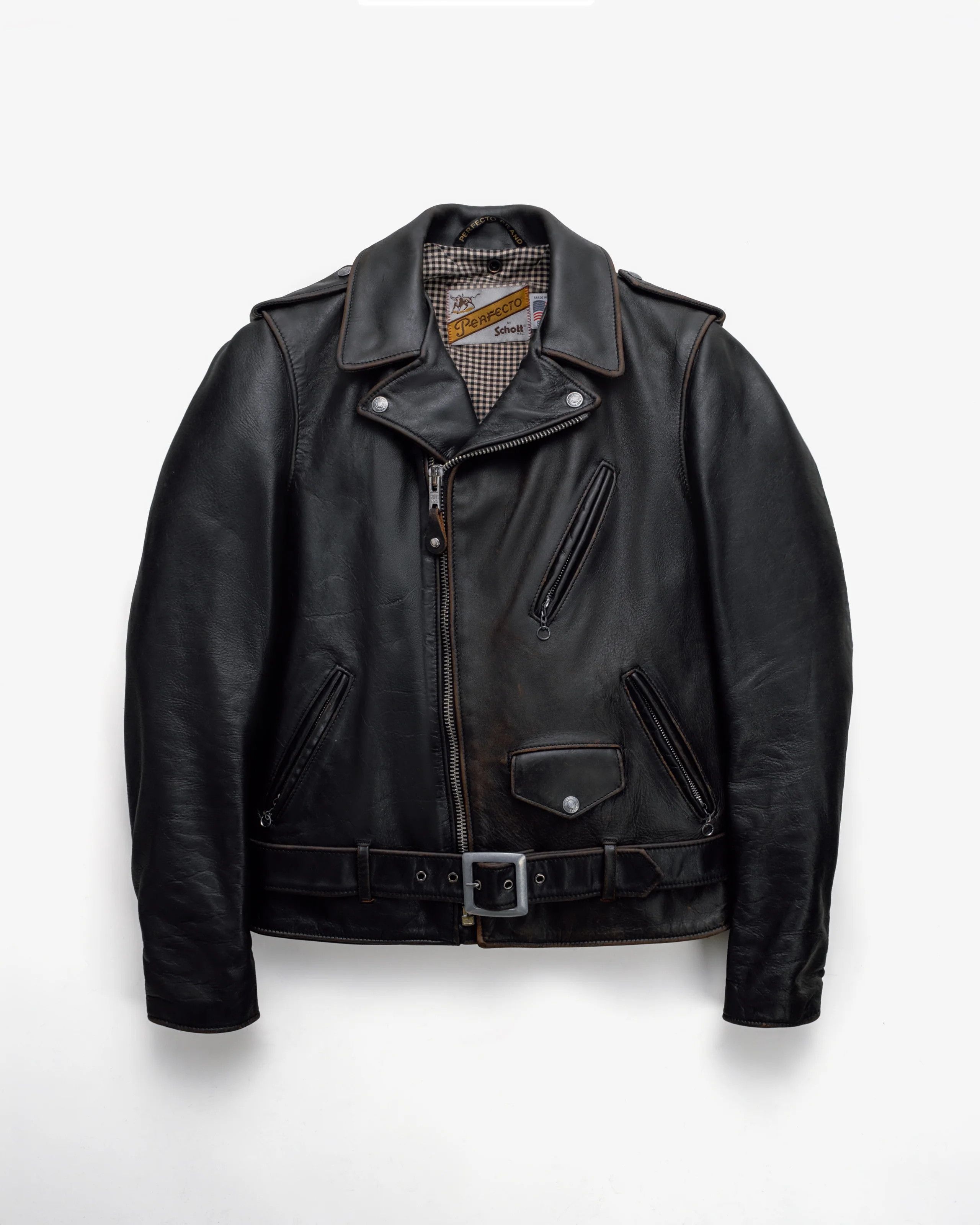 Schott Schott NYC P50VN Vintaged Cowhide Perfecto Jacket – Large Size US L / EU 52-54 / 3 - 1 Thumbnail