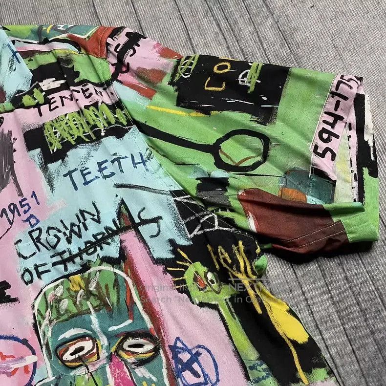 Wacko Maria WACKO MARIA x BASQUIAT Graffiti Cuban Collar Shirt Size US L / EU 52-54 / 3 - 4 Thumbnail