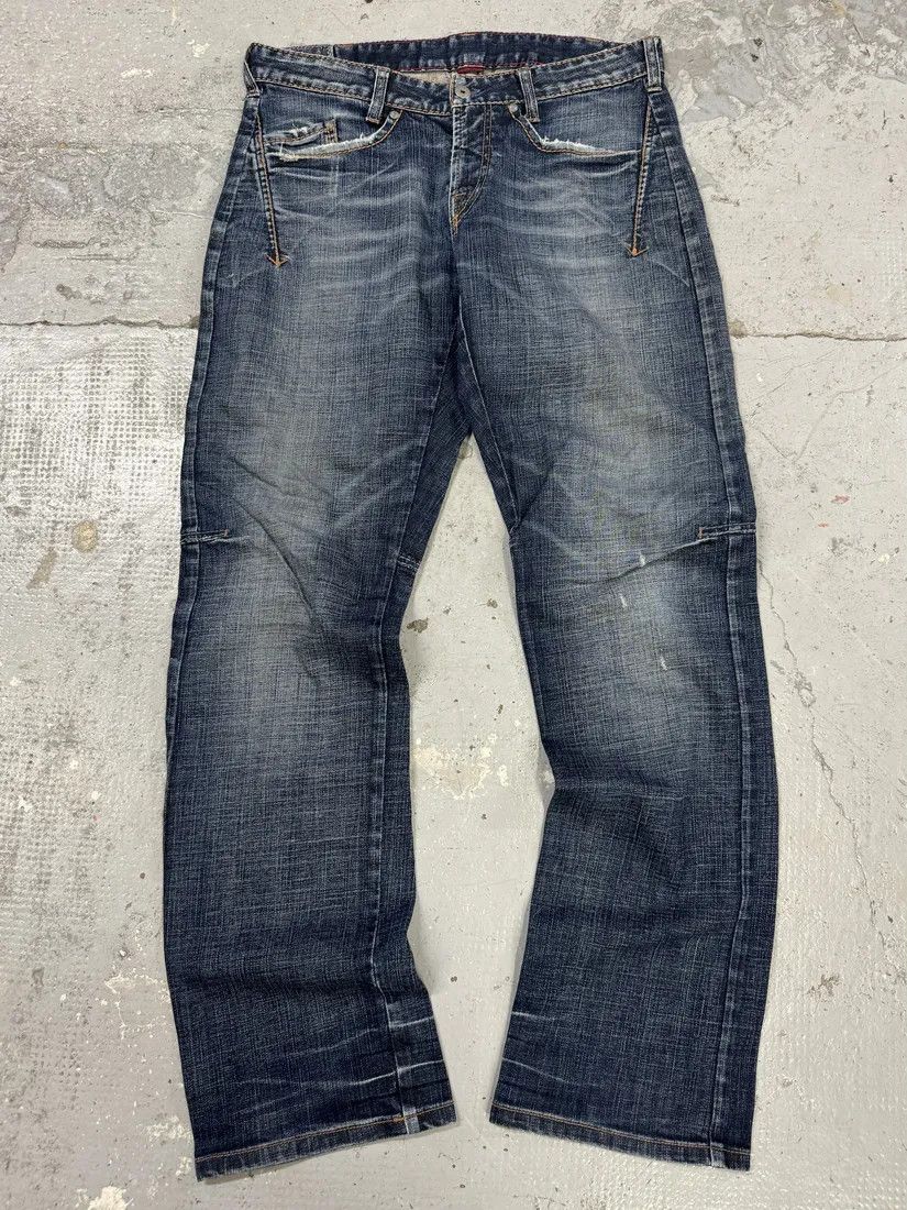 Designer × Marithe + Francois Girbaud × Vintage 2000s Marithé + François Girbaud Blue Faded Denim Jeans Size US 32 / EU 48 - 1 Thumbnail
