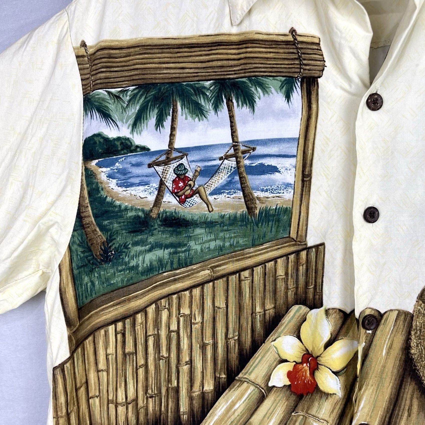 Tori Richard VINTAGE Tori Richard Shirt Mens Large Green Yellow Hawaiian Cocktails Aloha Size US L / EU 52-54 / 3 - 5 Thumbnail
