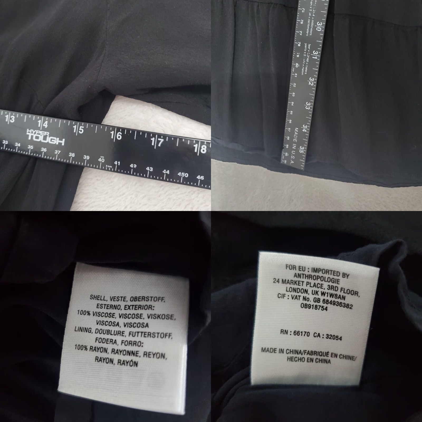 Anthropologie Anthropologie Maeve Martina Dress Sz 10 Black V Neck Belted Short Sleeve Ruffle Size 32" / US 10 / IT 46 - 9 Thumbnail