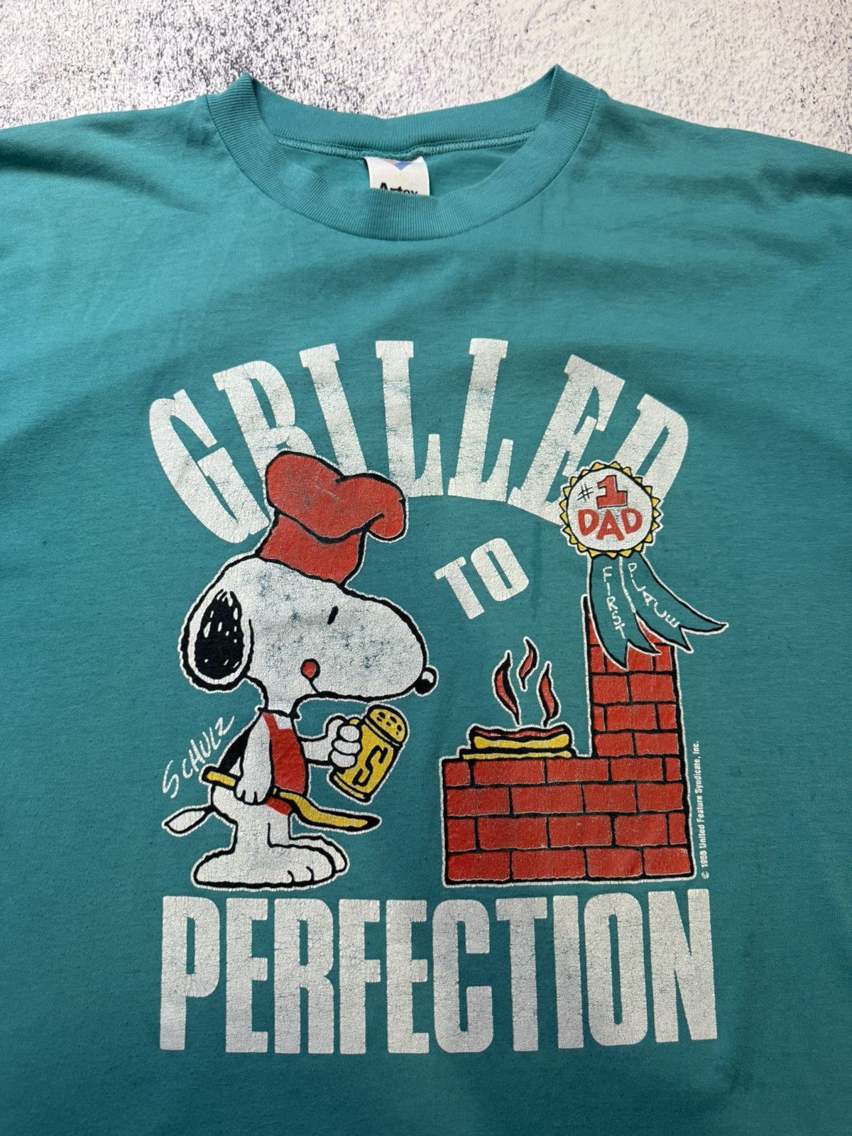 Vintage Vintage Snoopy shirt #1 Dad to perfection 80s Peanuts USA L Size US L / EU 52-54 / 3 - 11 Thumbnail