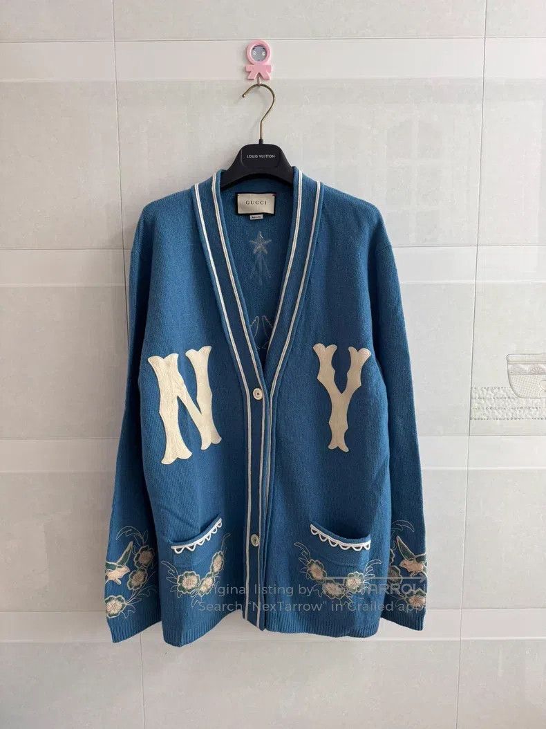 Gucci Gucci Embroidered knitted cardigan coat Size US M / EU 48-50 / 2 - 2 Thumbnail