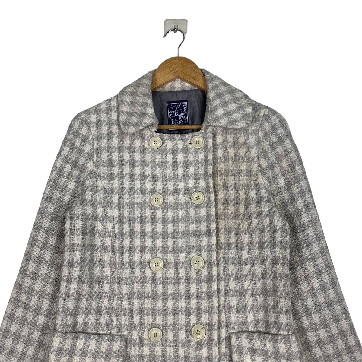 Junko Shimada JUNKO SHIMADA Checked Wool Double Breasted Coat #1072-C49 Size S / US 4 / IT 40 - 2 Thumbnail