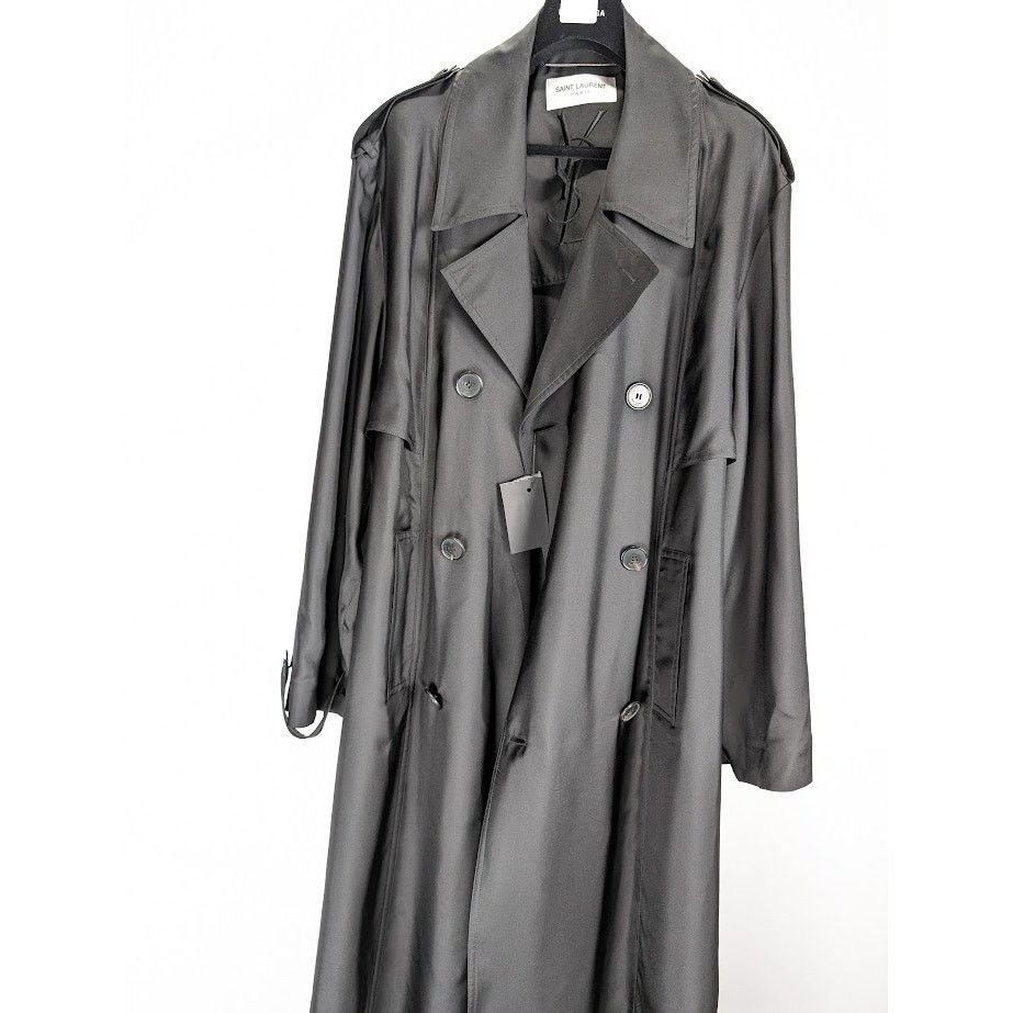 Saint Laurent Paris o1rshd1 Long Coat in Black Size US M / EU 48-50 / 2 - 9 Thumbnail