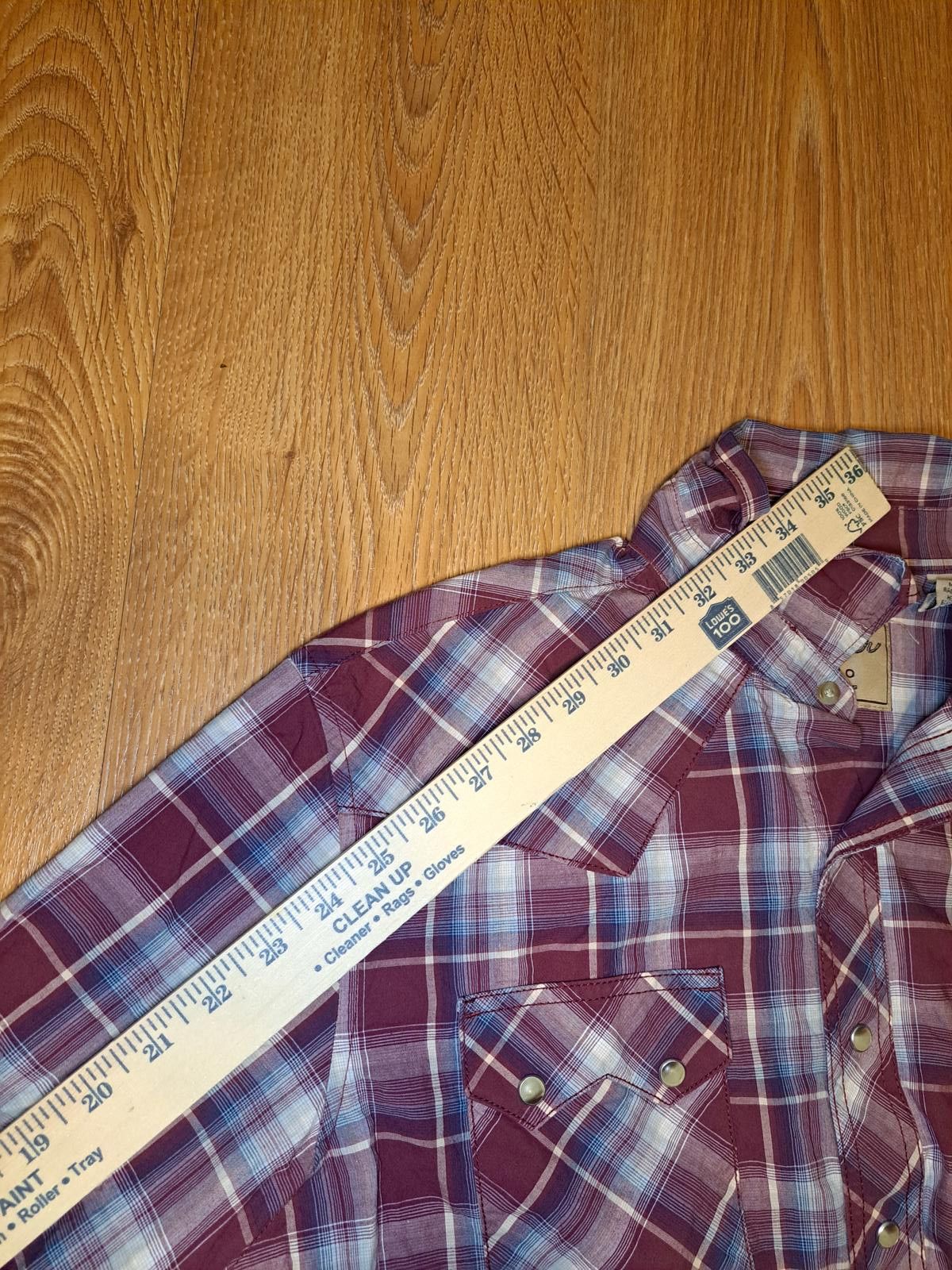 Wrangler Wrangler Pearl Snap Shirt Mens Large Red Plaid Cotton Size US L / EU 52-54 / 3 - 9 Thumbnail