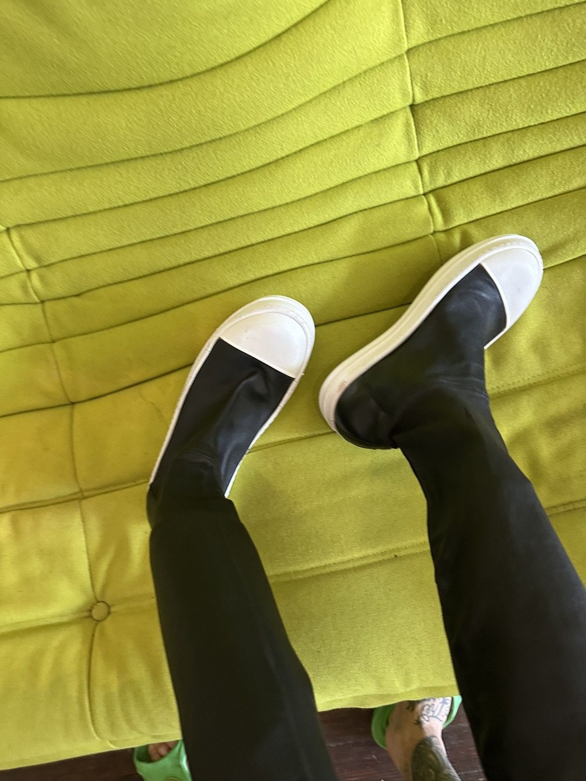 Chrome Hearts × Rick Owens Chrome Hearts x Rick Owens 1 OF 1 Leather Cross Sneakers Size US 9 / IT 39 - 13 Thumbnail