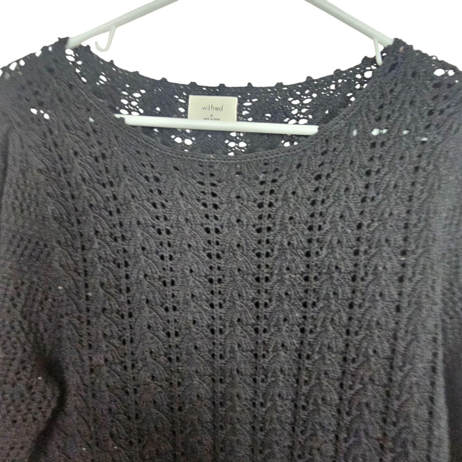 Wildfox Wilfred Womens Open Knit Crochet Pullover Sweater Sz M Boho Size M / US 6-8 / IT 42-44 - 2 Thumbnail