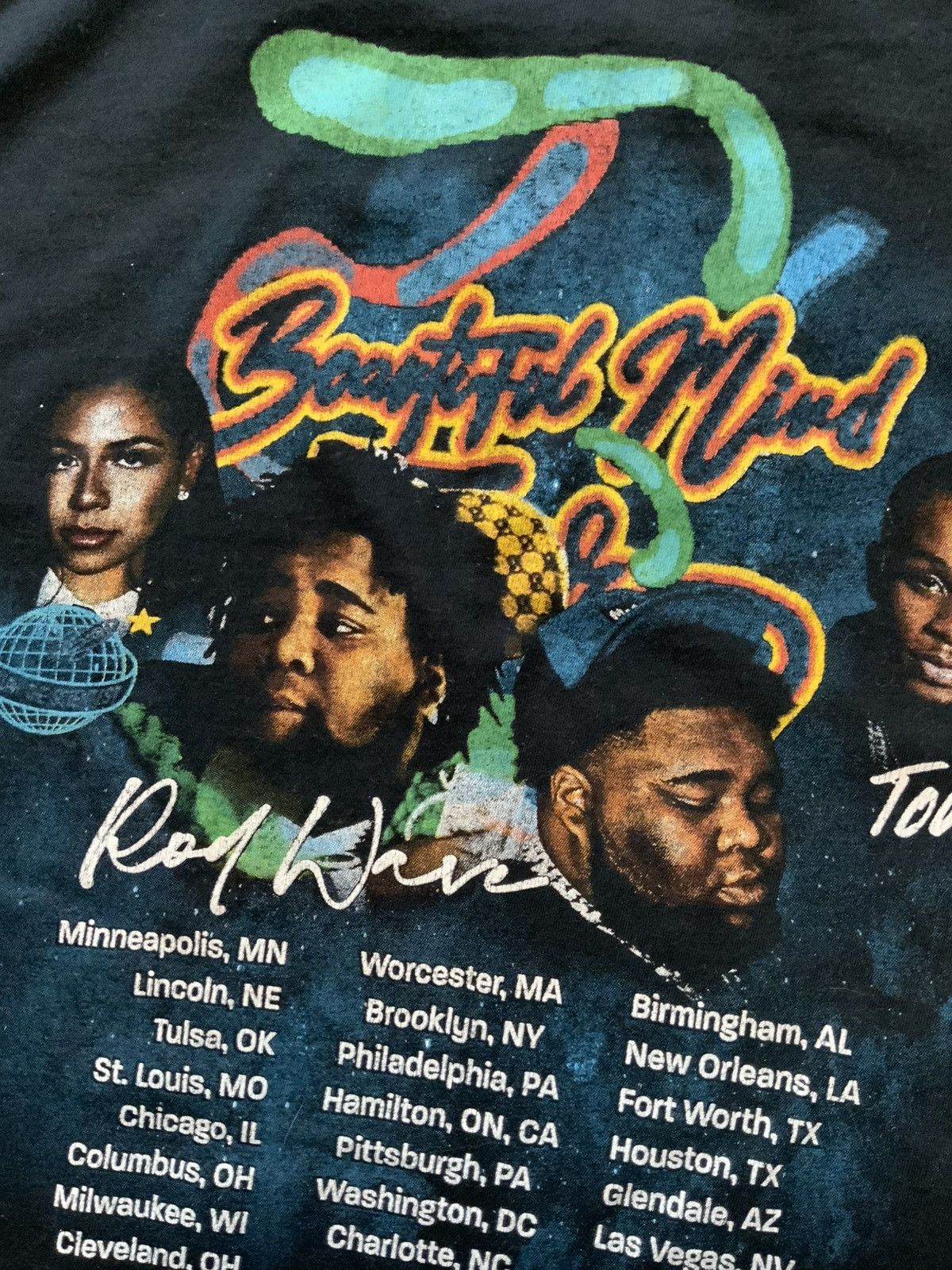 Band Tees Rod Wave Beautiful Mind 2022 Tour Concert T-Shirt Size US M / EU 48-50 / 2 - 7 Thumbnail