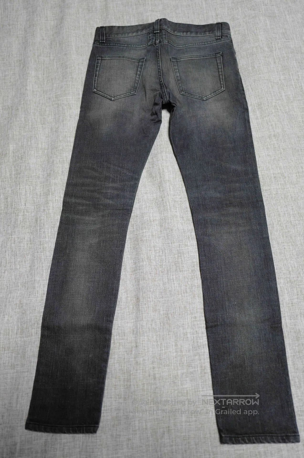 Saint Laurent Paris Saint Laurent Gray Distressed Denim Pants. Size US 30 / EU 46 - 2 Thumbnail