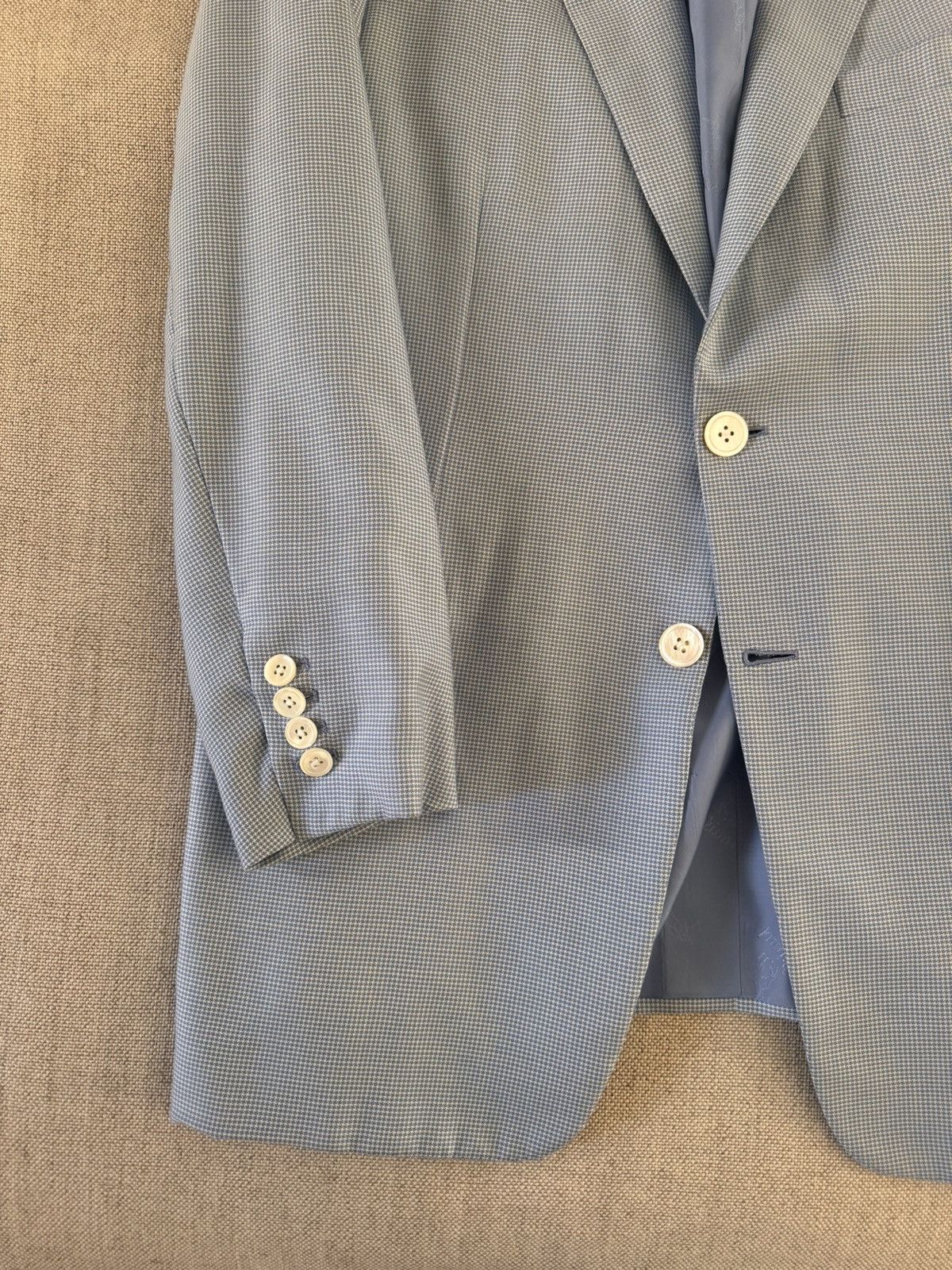 Brioni Mini Check Cashmere & Silk Jacket Size 42R - 4 Thumbnail