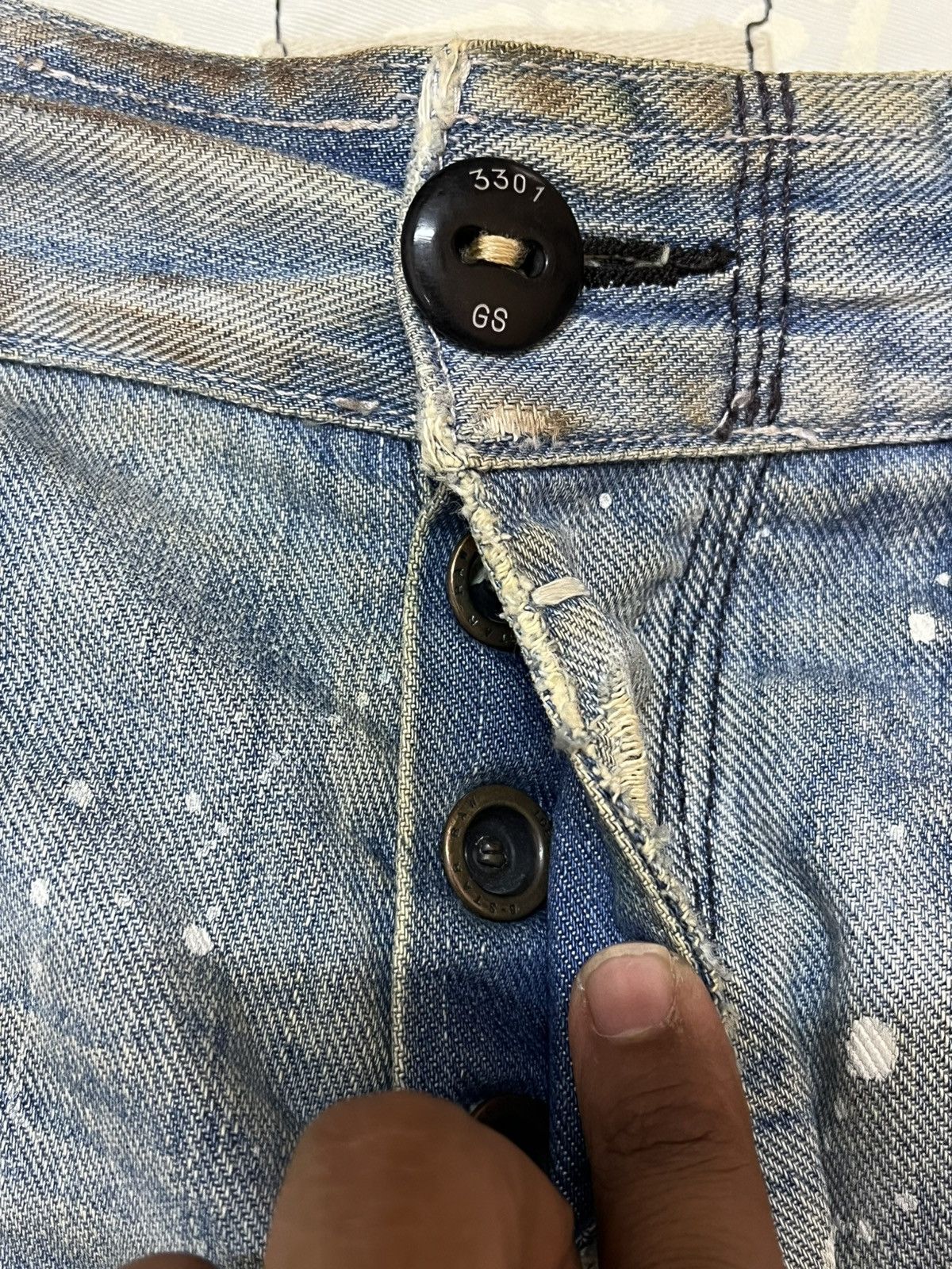 G-Star Vintage G-Star Raw Distressed Paint Splatter Denim Size US 32 / EU 48 - 10 Thumbnail