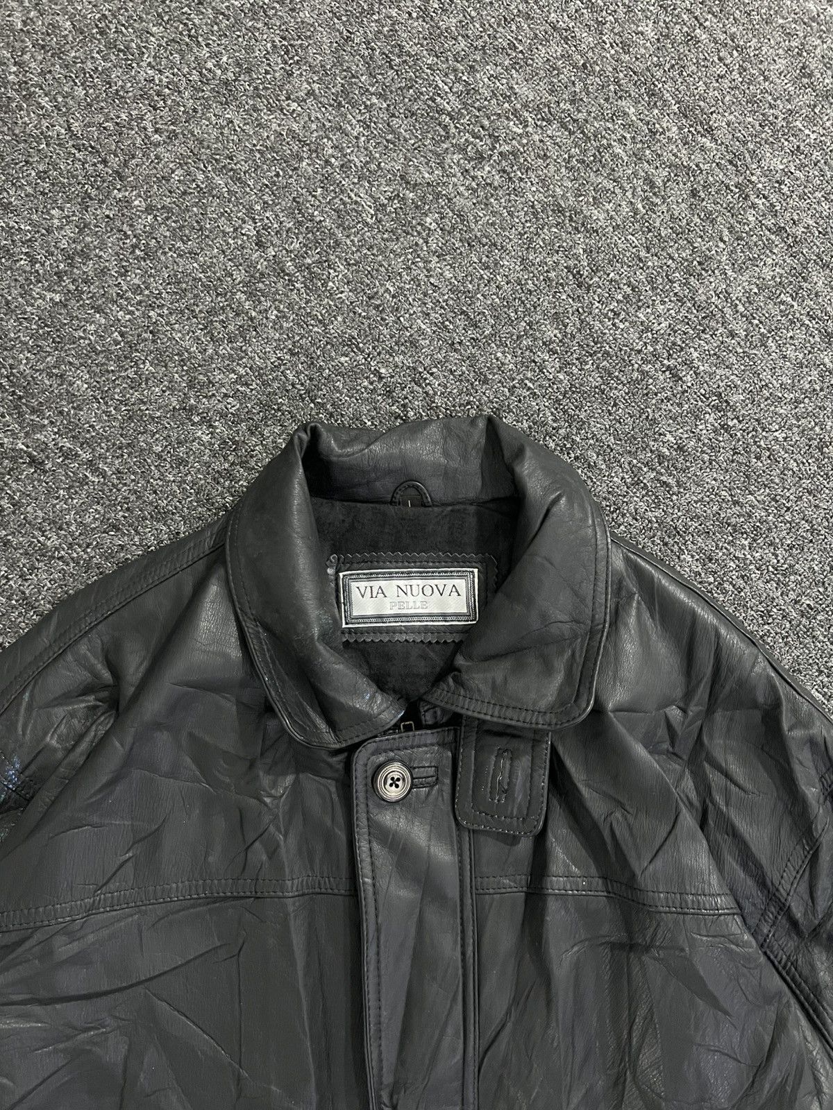 Genuine Leather VIA NUOVA PELLE COWSKIN LEATHER JACKET Size US XL / EU 56 / 4 - 7 Thumbnail