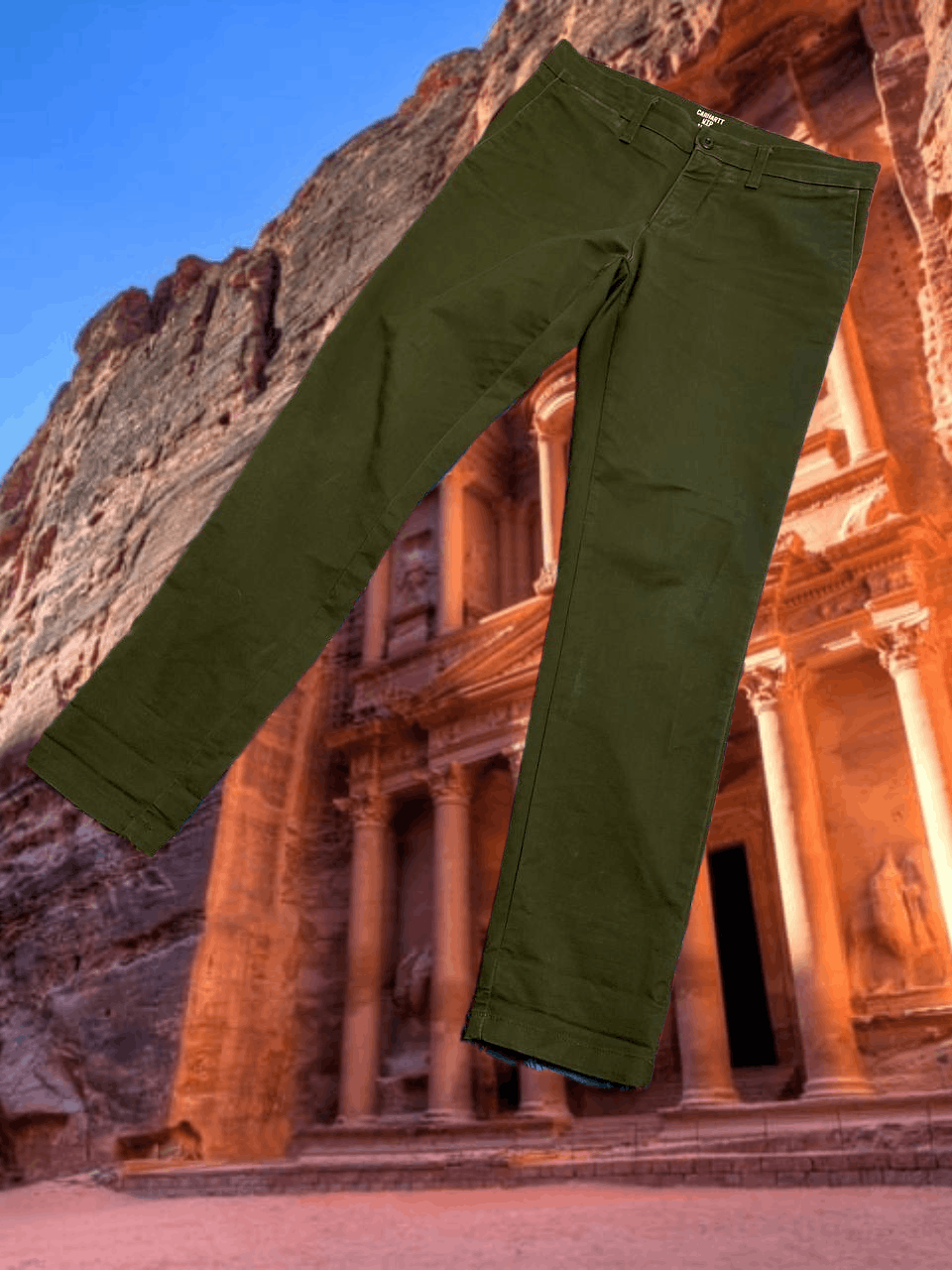 Carhartt vintage jeans pants Y2K Carhartt WIP logo streetwear Size US 31 - 1 Thumbnail