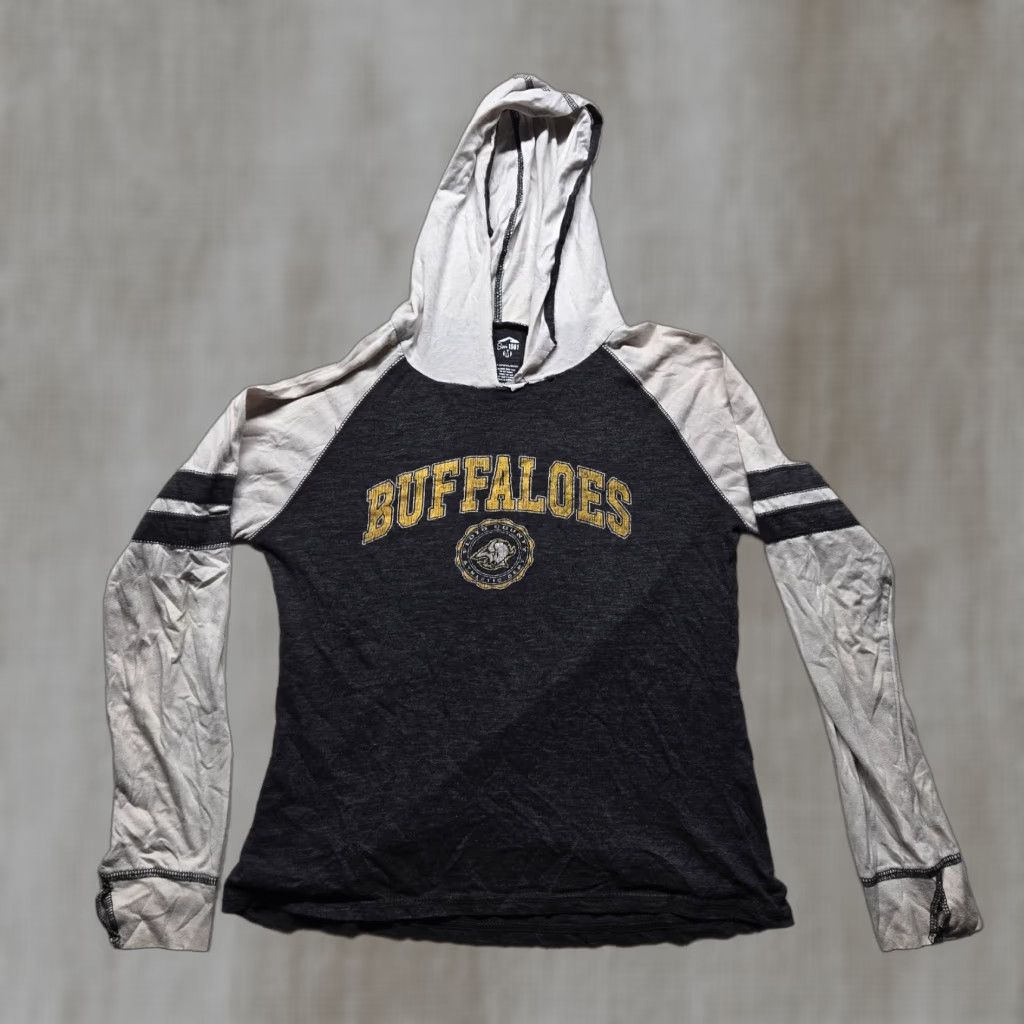 Vintage Floyd VA Buffalo Jacket Hoodie Lightweight Women M Medium White Shirt Size M / US 6-8 / IT 42-44 - 1 Thumbnail