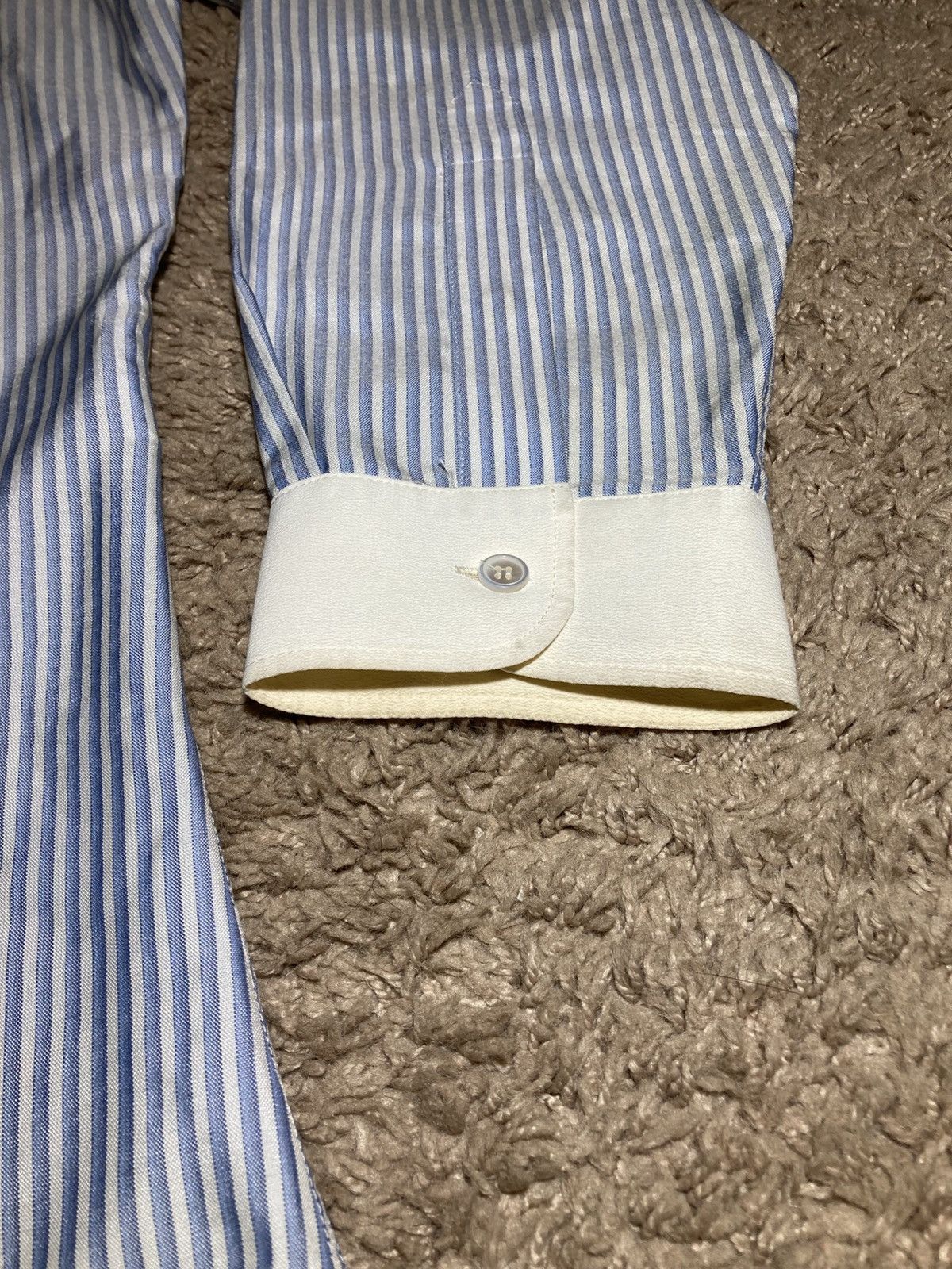 Celine SS22 Celine Oversized Striped Silk Shirt Triomphe 2022 Hedi Size US S / EU 44-46 / 1 - 5 Thumbnail