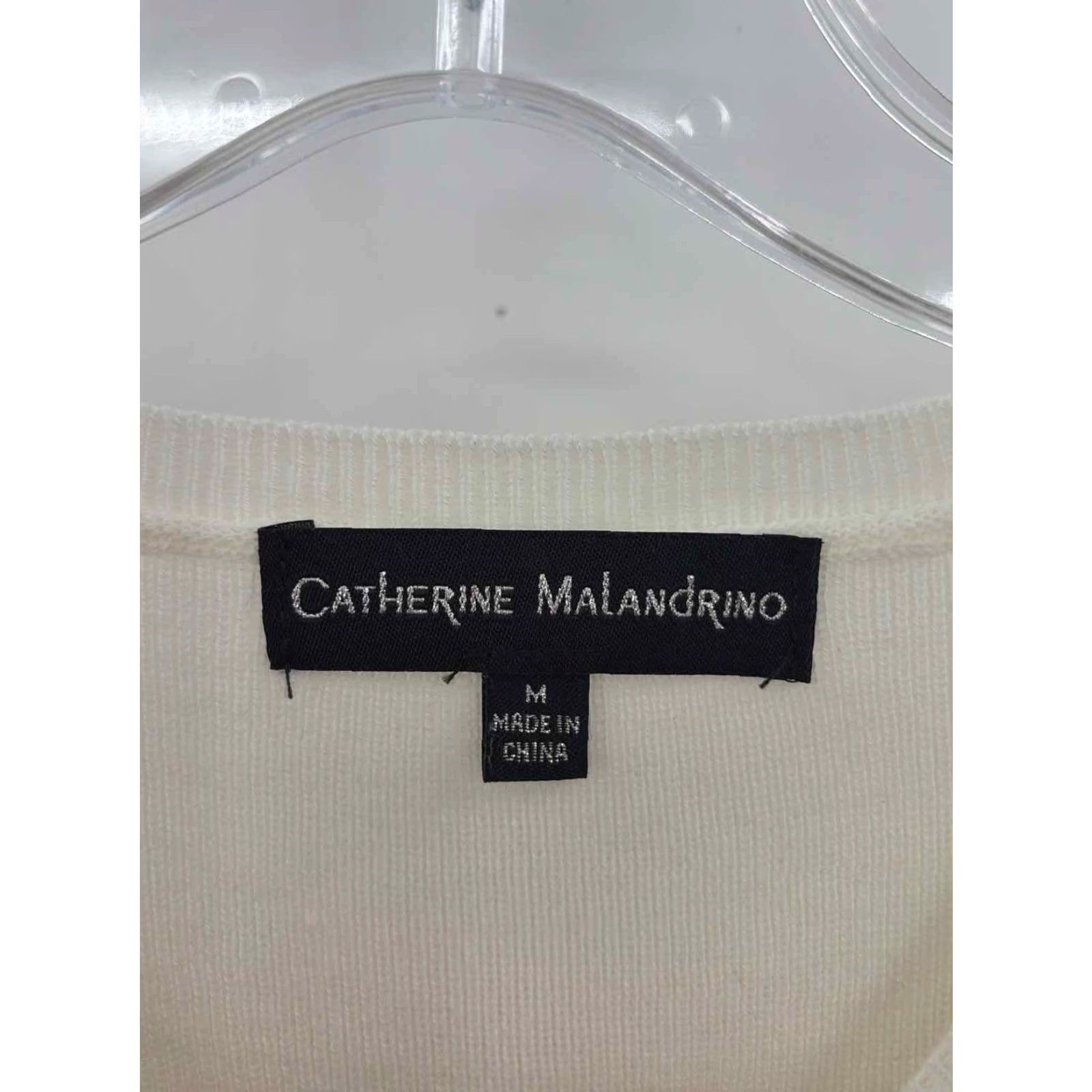 Vintage Catherine Malandrino Sweater Ivory Medium Size M / US 6-8 / IT 42-44 - 3 Thumbnail