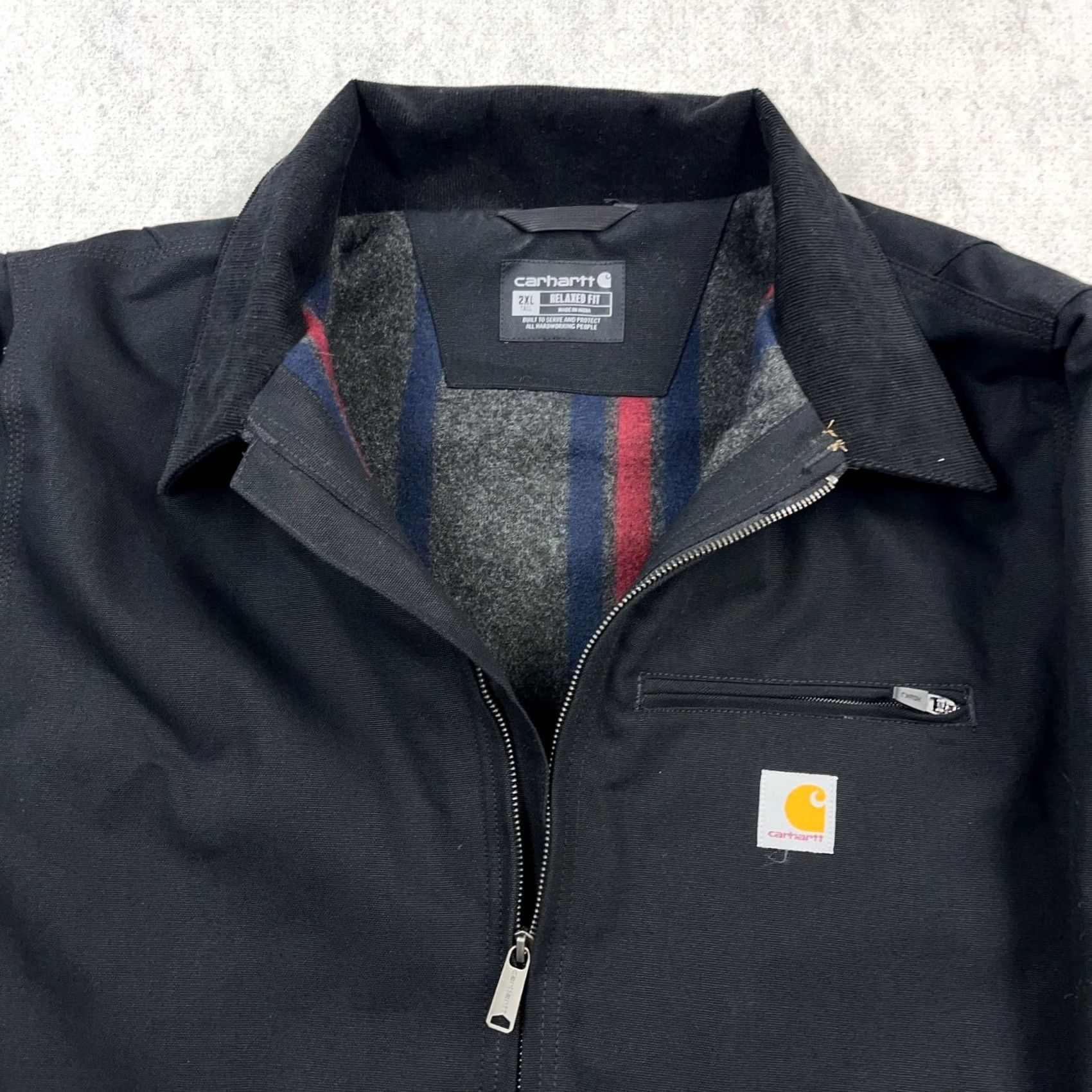Carhartt Carhartt Detroit Jacket Men 2XL Tall Black Duck Relaxed Fit Blanket Lined Work Size US XXL / EU 58 / 5 - 4 Thumbnail