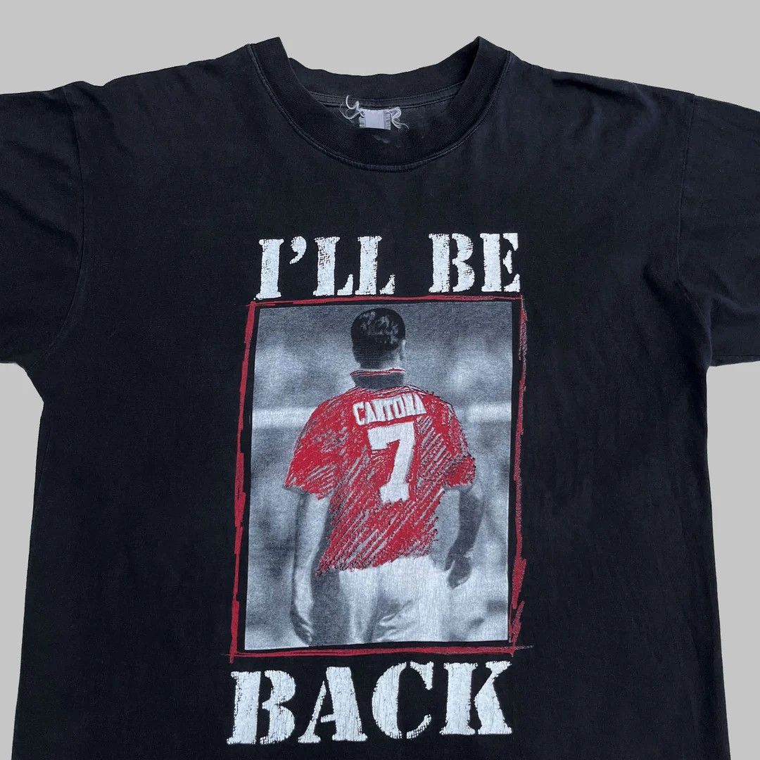 Vintage Eric Cantona 1990 90s Vintage Manchester United T-Shirt Size US L / EU 52-54 / 3 - 2 Thumbnail