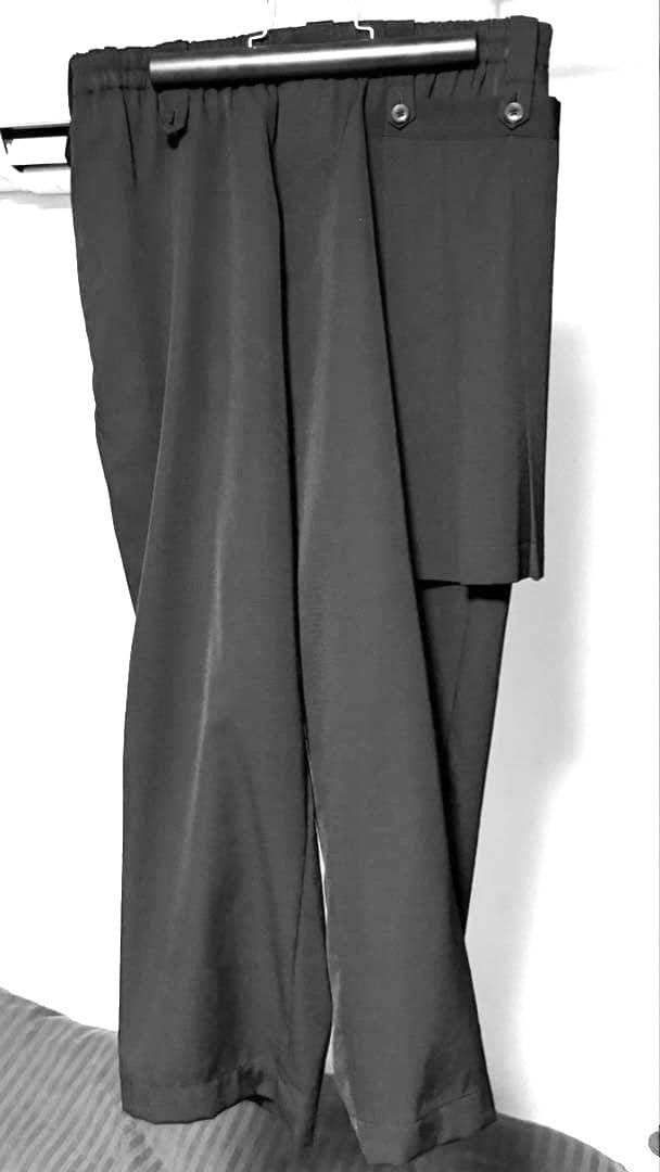 Yohji Yamamoto Pour Homme Wrap Pants Detachable Skirt Size US 33 - 2 Thumbnail