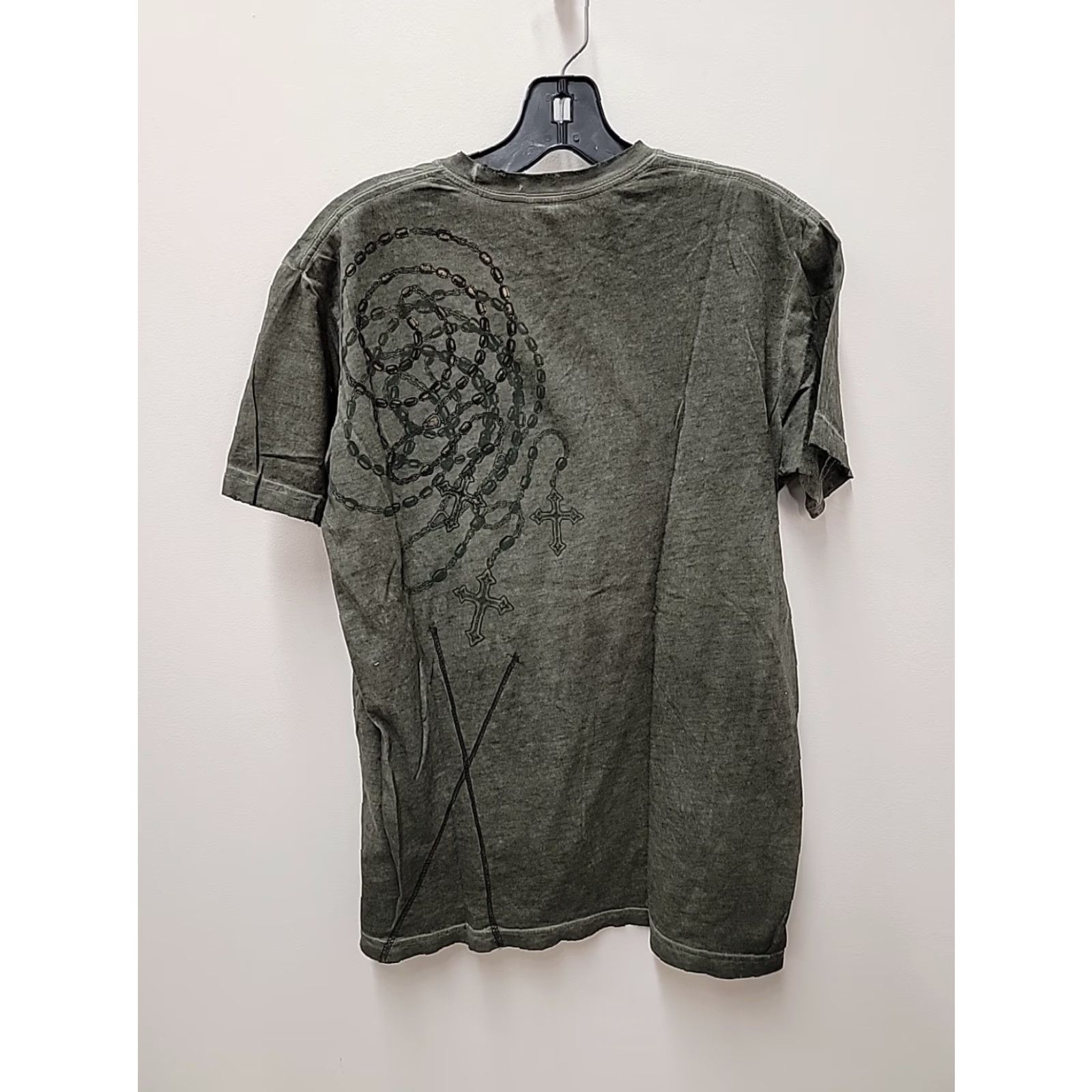 Affliction VINTAGE Affliction Shirt Green Skull Rosary Cross Graphic Size S Mens Shirt Size US S / EU 44-46 / 1 - 5 Thumbnail