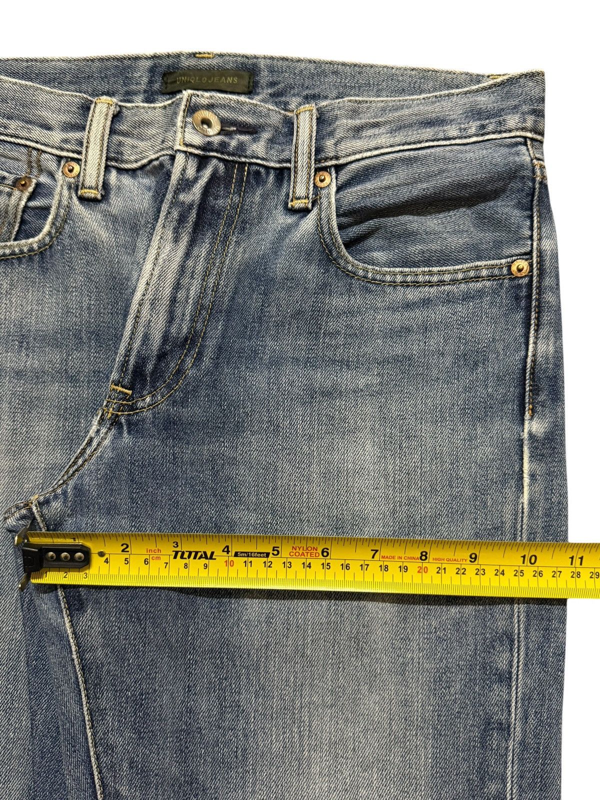Uniqlo Vintage Y2K Japan Uniqlo Blue Faded l Distress Straight Leg Size US 30 / EU 46 - 12 Thumbnail