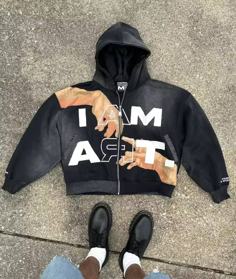 Japanese Brand × Vintage american y2k hoodie with zipper. Size US M / EU 48-50 / 2 - 1 Thumbnail