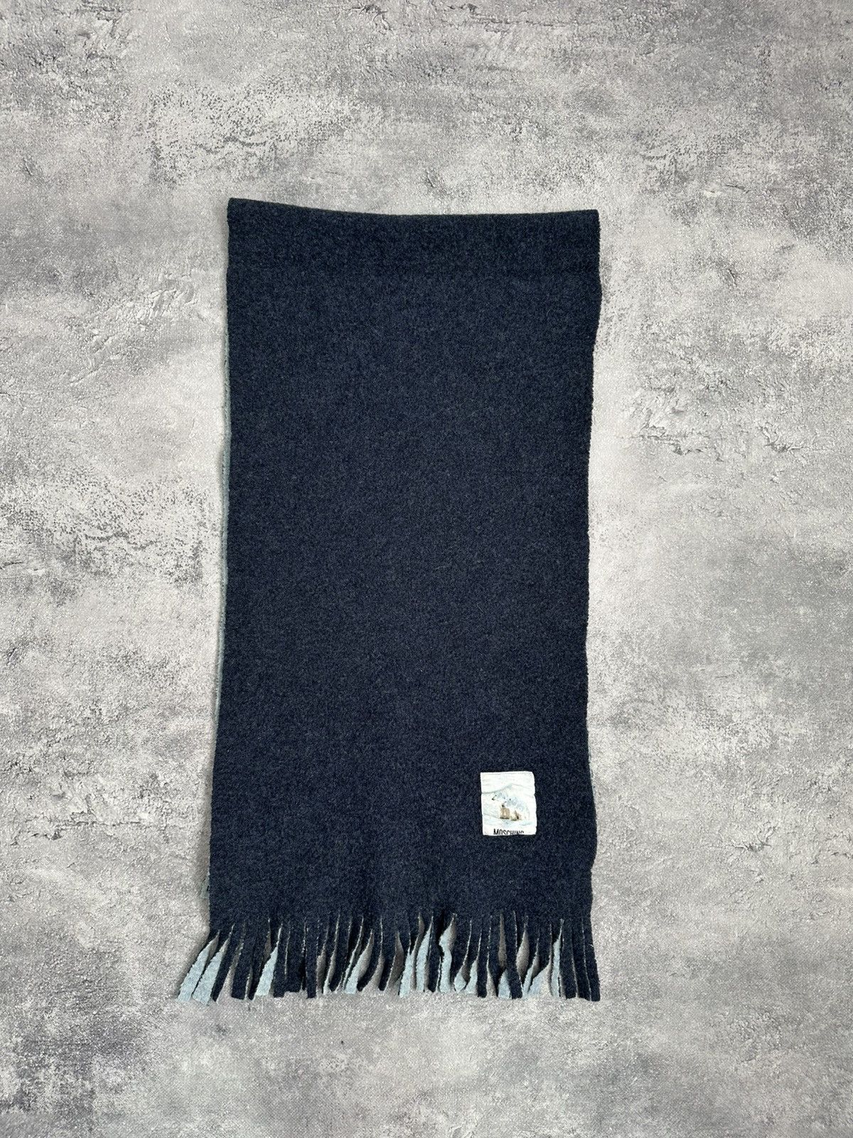 Moschino Moschino Vintage Wool Scarf Bear Logo Muffler Neckwear Italy Size ONE SIZE - 2 Thumbnail