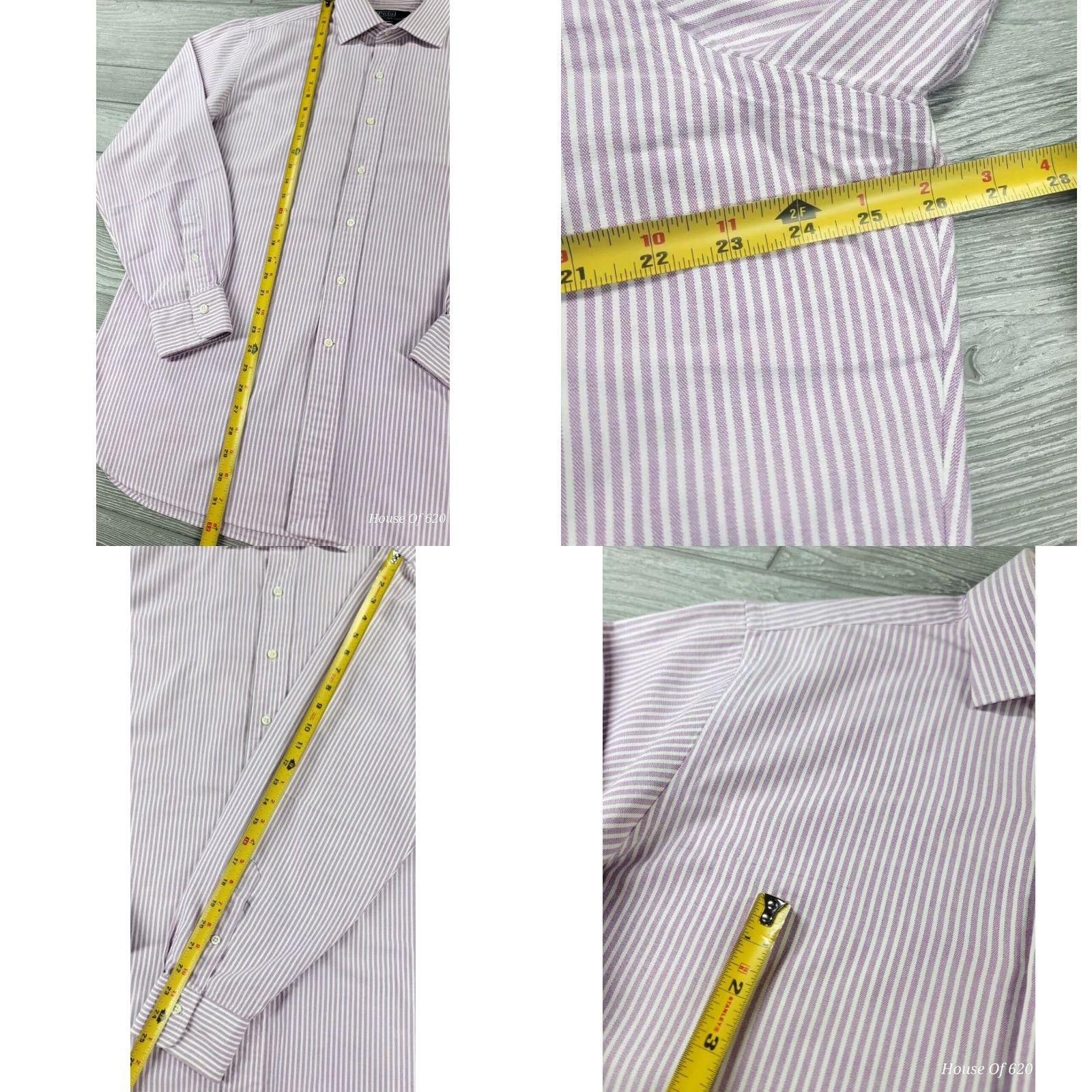 Polo Ralph Lauren Polo Ralph Lauren Oxford Button Up Shirt Men 16.5-35 Purple White Stripe Regent Size US XL / EU 56 / 4 - 8 Thumbnail