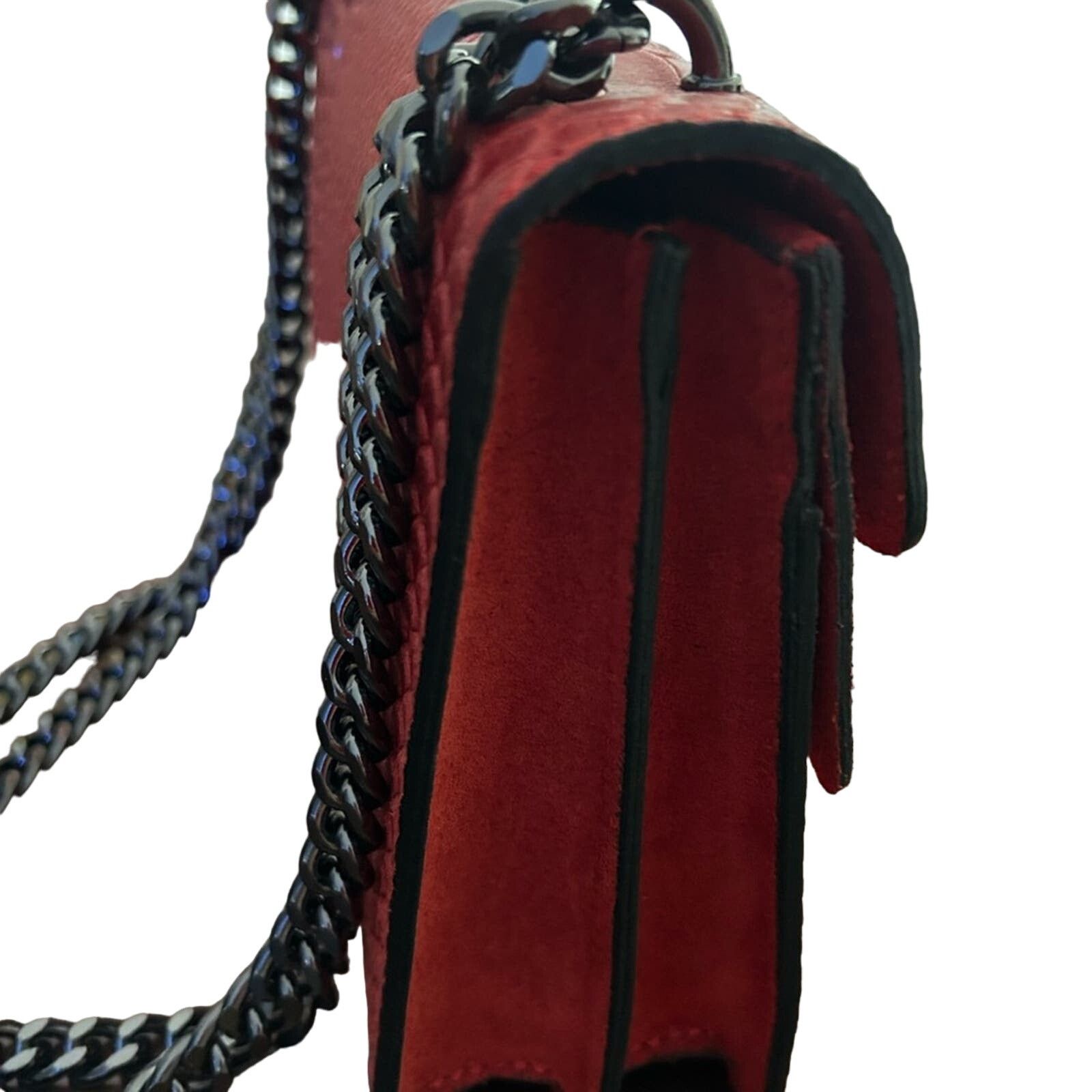 Designer Crossbody Red Women embossed Snake Leather Clutch Bag Size ONE SIZE - 5 Thumbnail