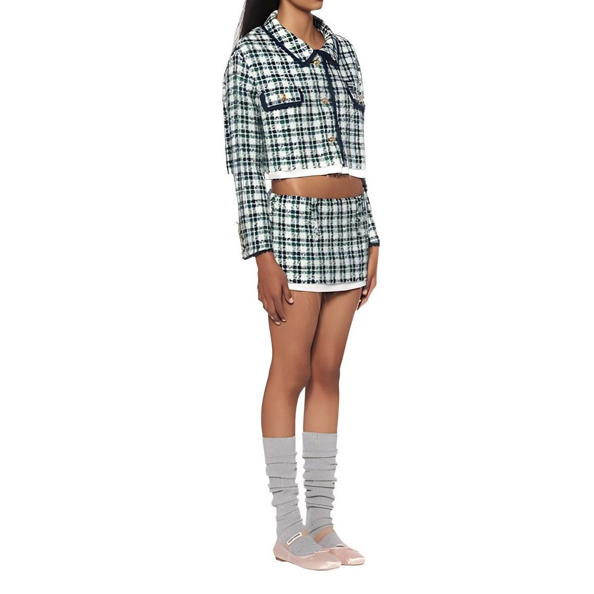 Miu Miu Miu Miu FW22 checked tweed miniskirt Size 25" / US 0 / IT 36 - 11 Thumbnail