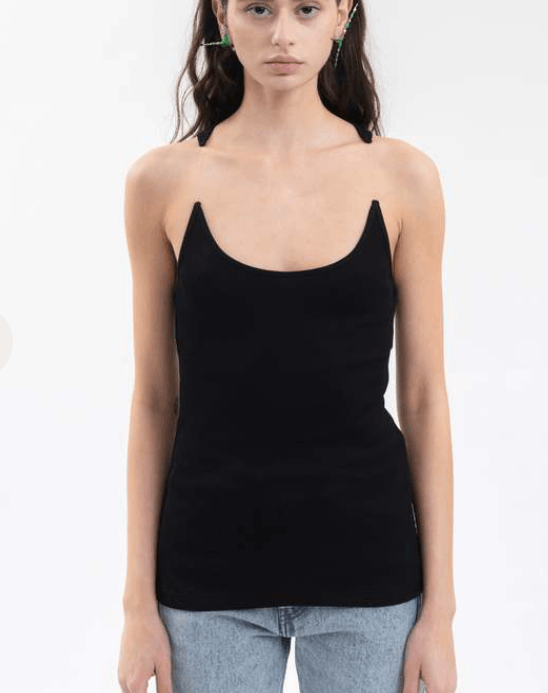 Y Project Invisible Strap Tank Black, Women's (Size M)