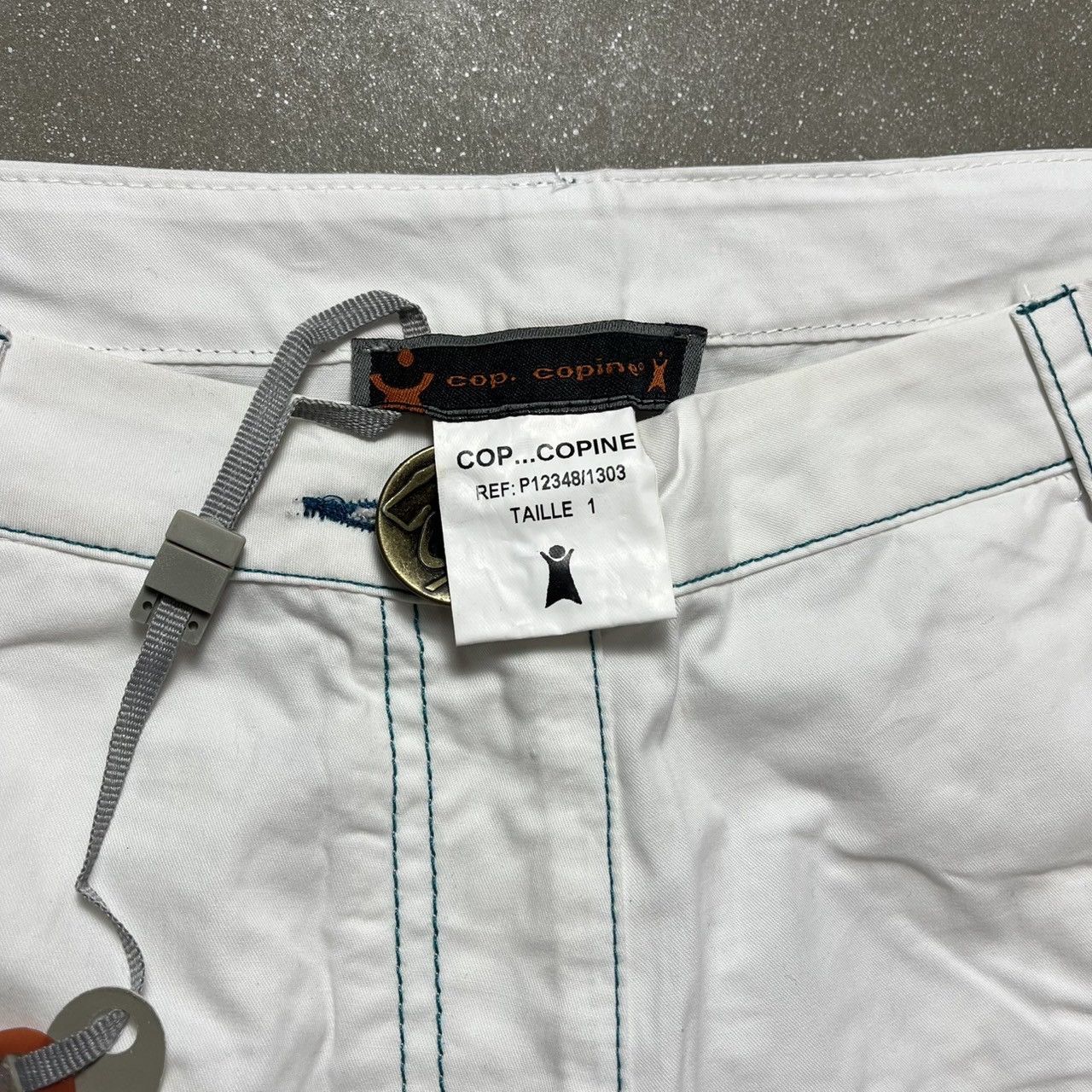 Cop Copine Cop Copine White & Blue Stitch Pant Size 30" / US 8 / IT 44 - 2 Thumbnail